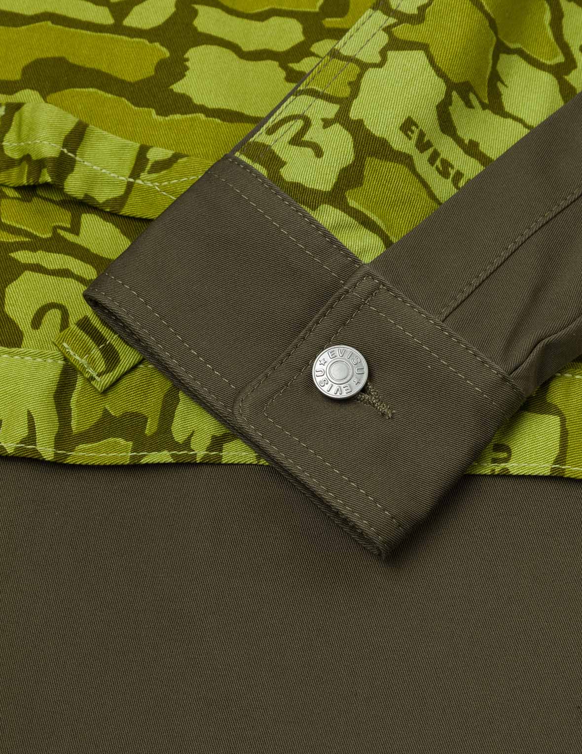 Seagull Print and Hybrid Ishigaki Camouflage Regular Fit Shirt Jacket - Image 5