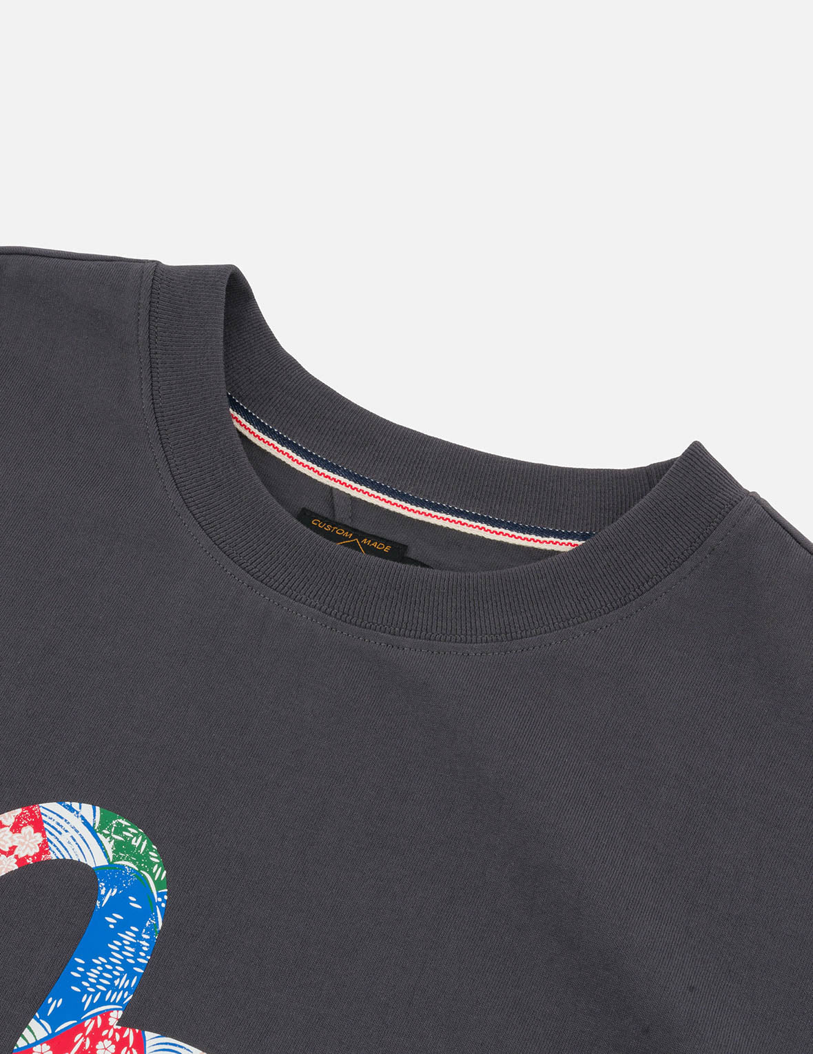 Seagull Print and Japanese Patch Logo Relax Fit T-shirt - Image 6