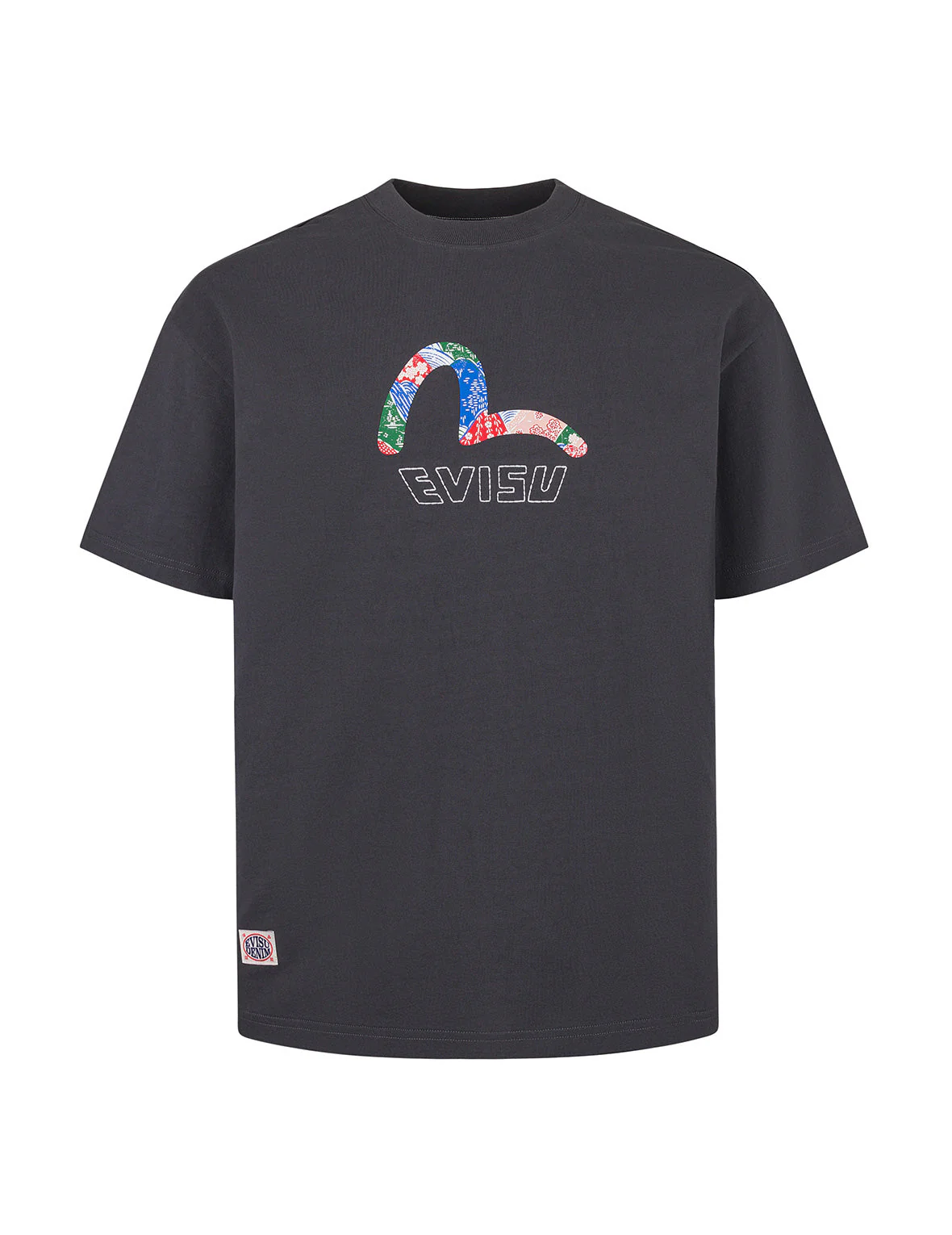 Seagull Print and Japanese Patch Logo Relax Fit T-shirt - Image 9