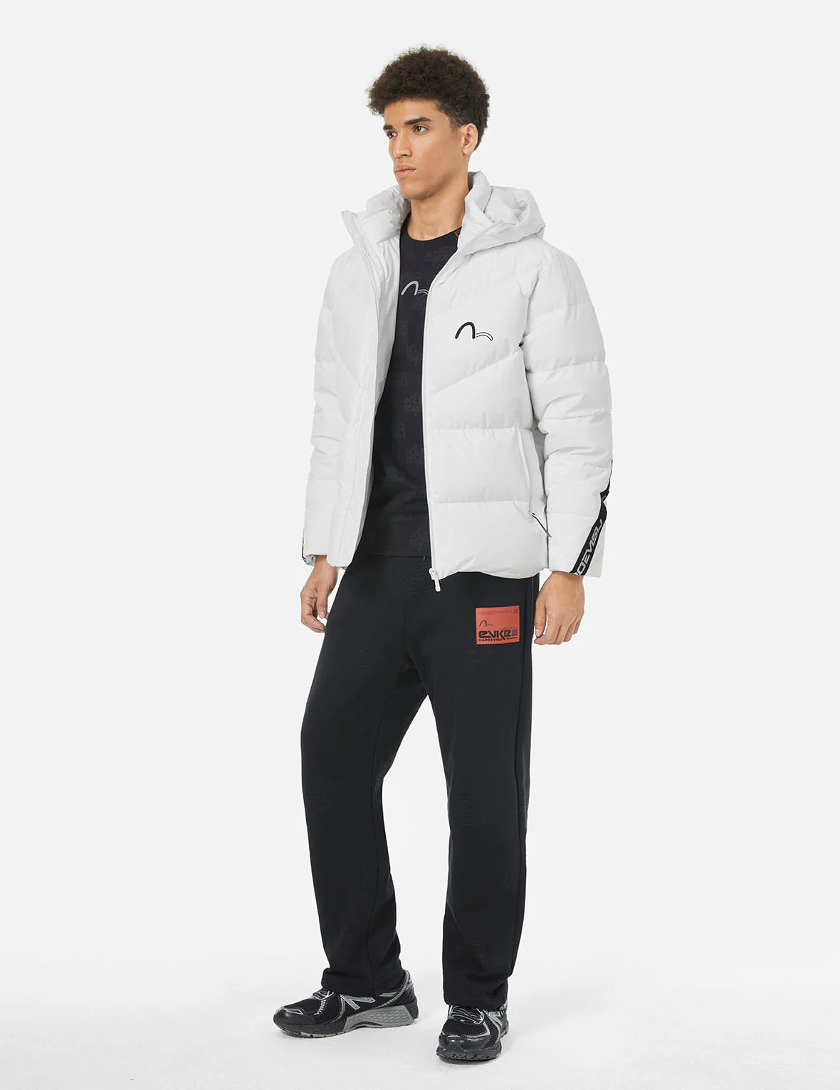Seagull Print and Logo Tape Regular Fit Down Jacket - Image 4