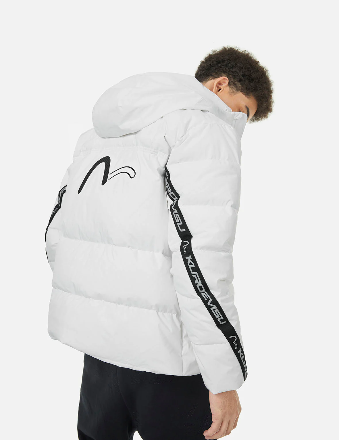 Seagull Print and Logo Tape Regular Fit Down Jacket - Image 5
