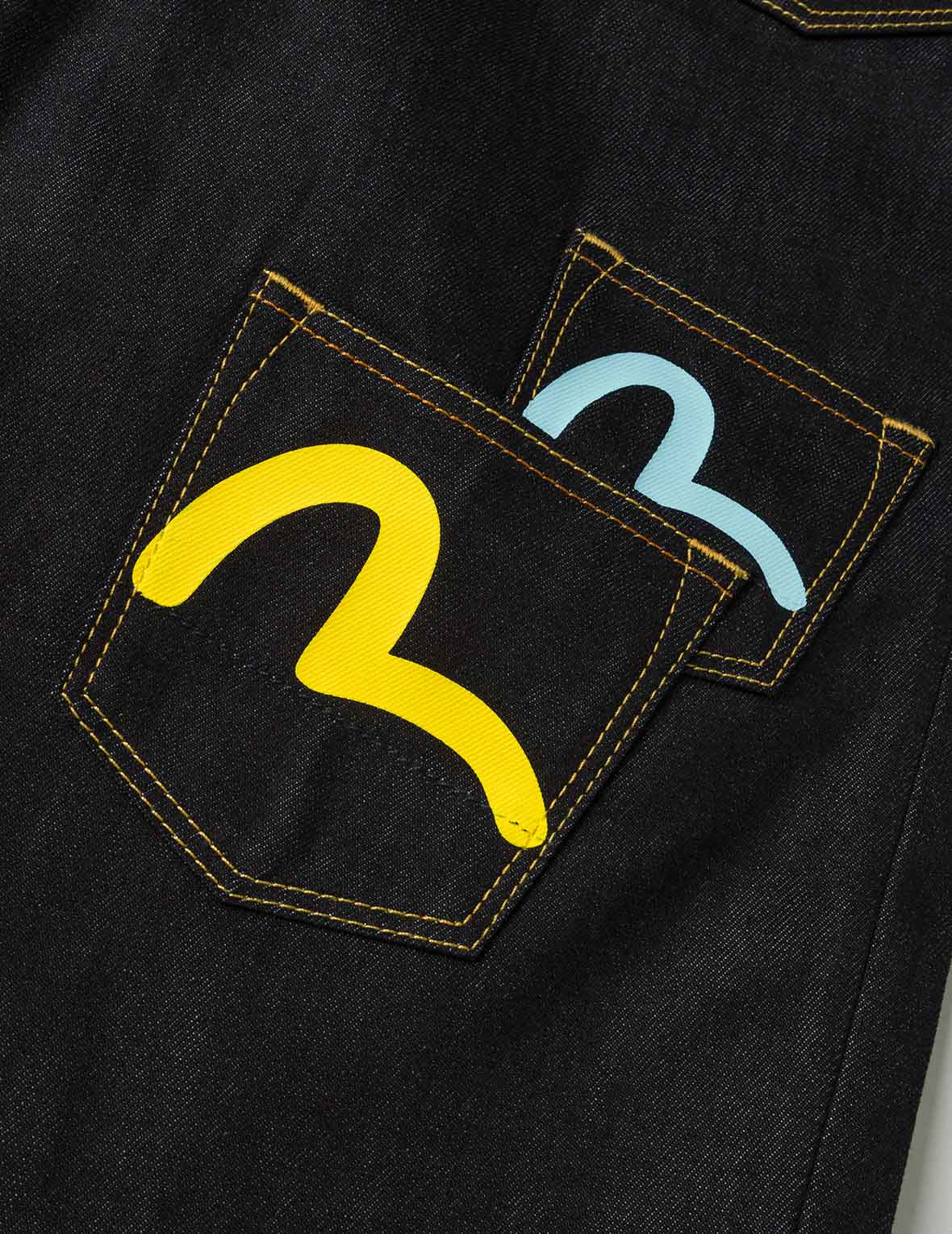 Seagull Print and Multi-Pocket Fashion Fit Denim Shorts - Image 7