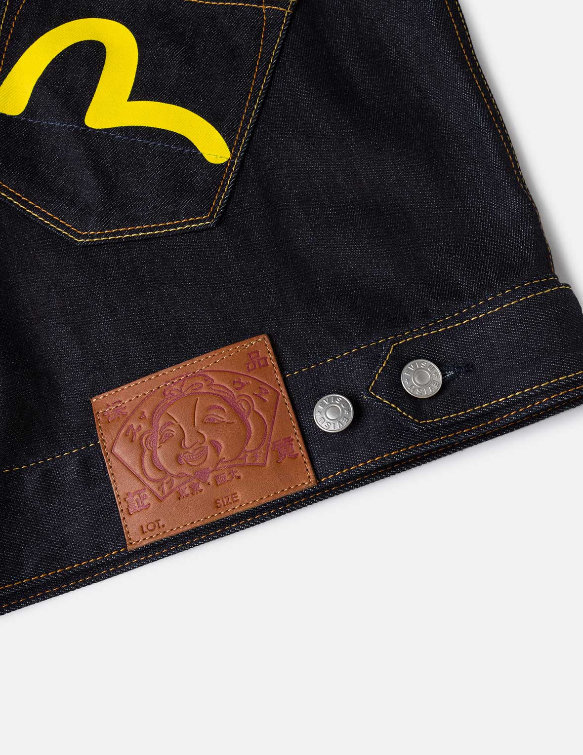 Seagull Print and Multi-Pocket Relax Fit Denim Jacket - Image 12