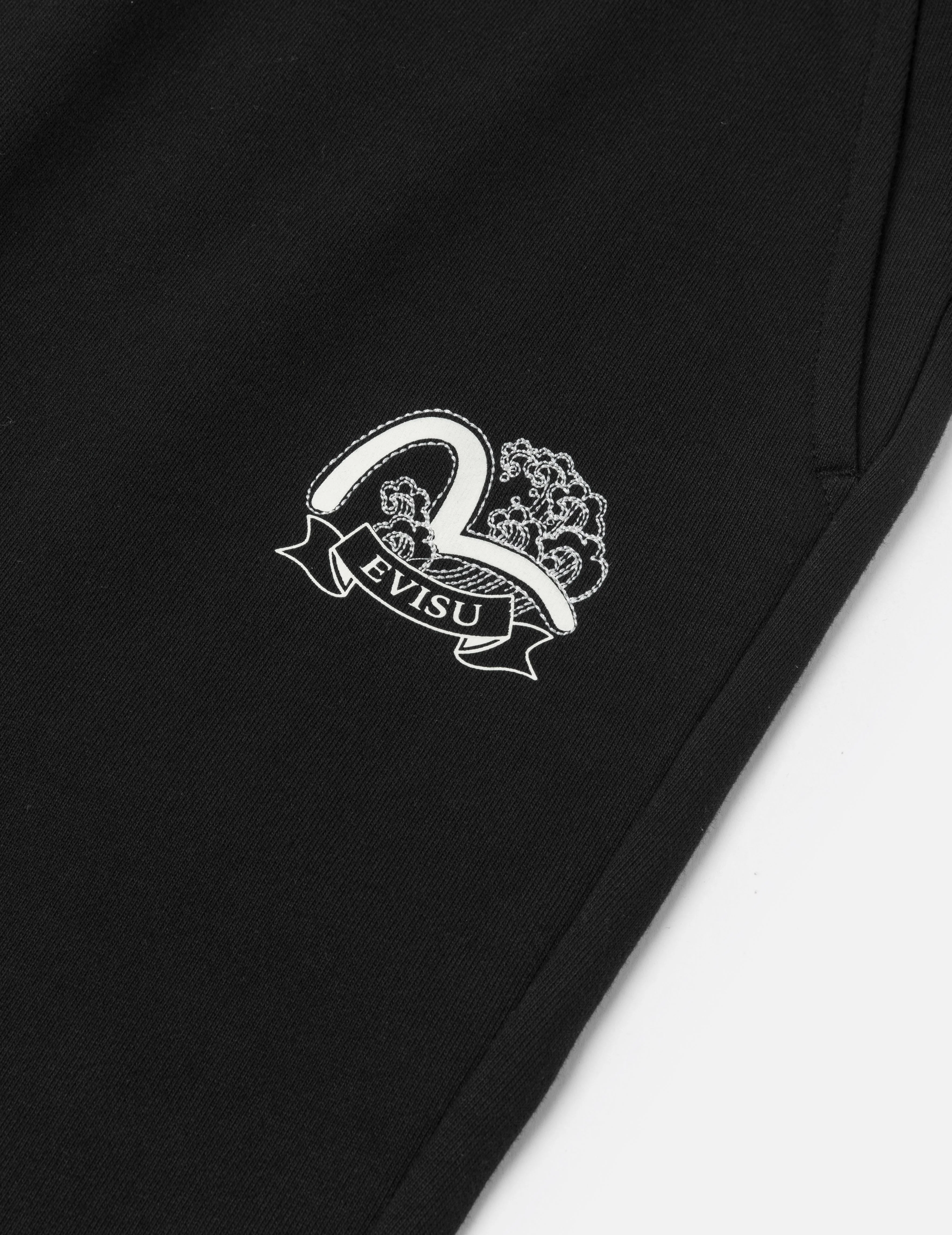 Seagull Print and Wave Embroidery Loose Fit Sweatpants - Image 6