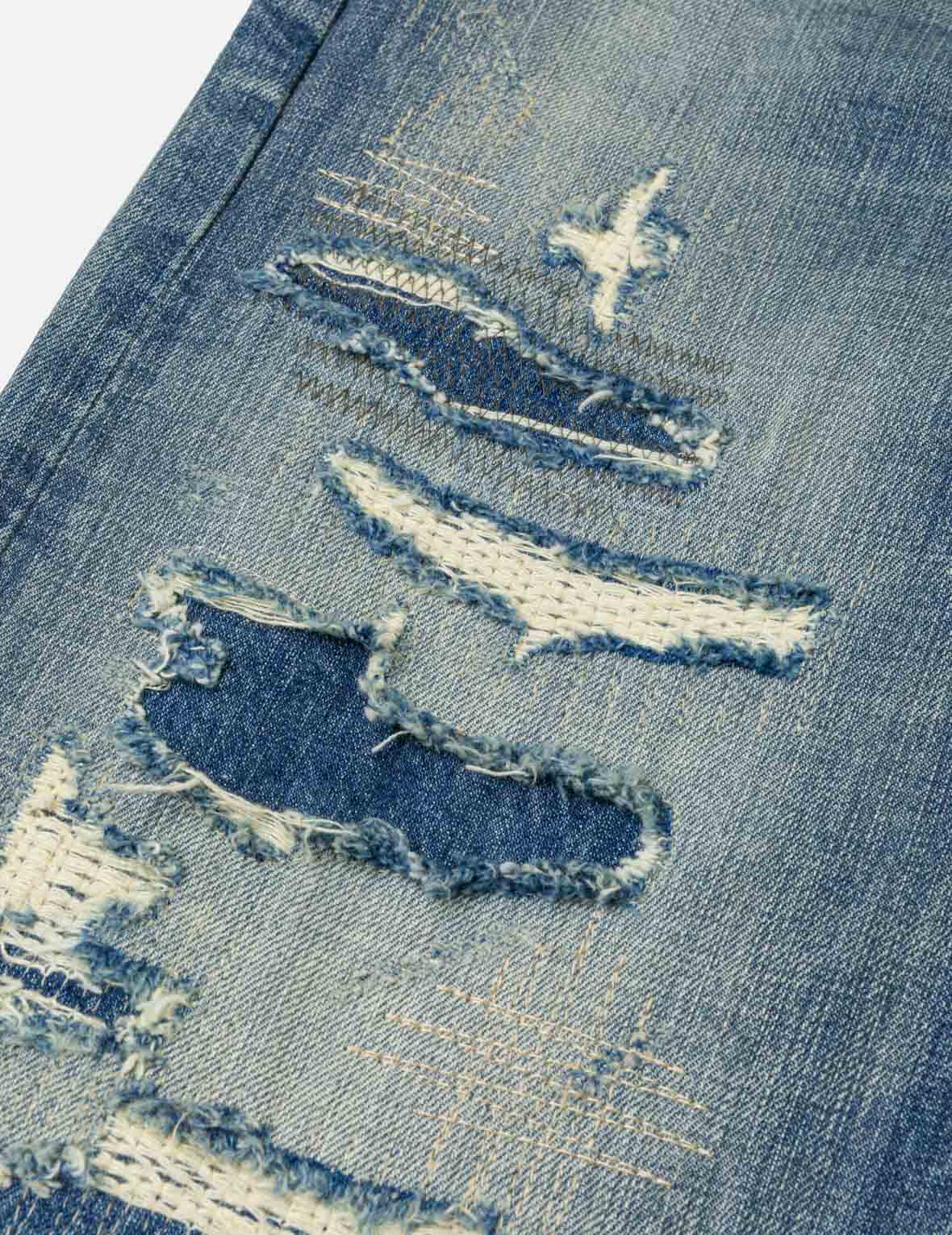 Seagull Print Distressed Jeans #2020 - Image 8