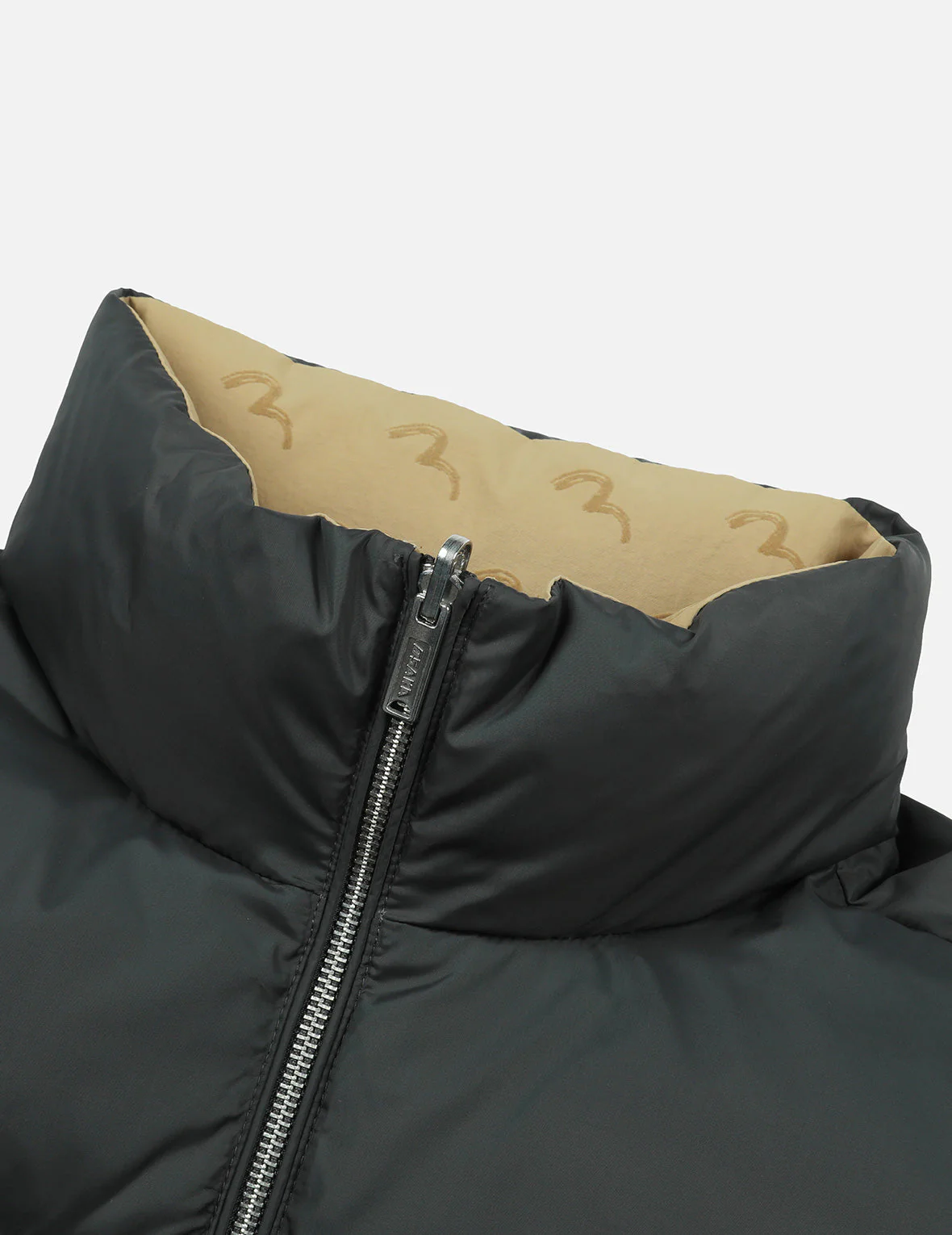 Seagull Print Loose Fit Reversible Down Jacket - Image 12
