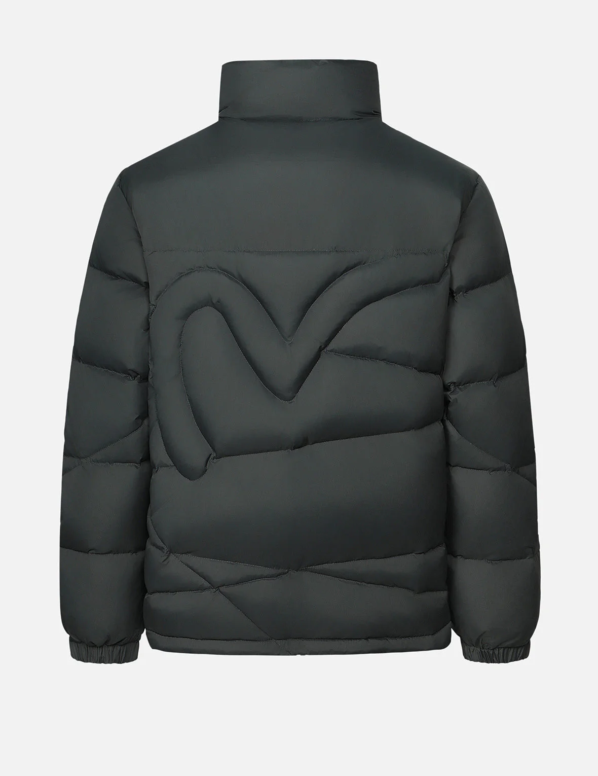 Seagull Print Loose Fit Reversible Down Jacket - Image 2