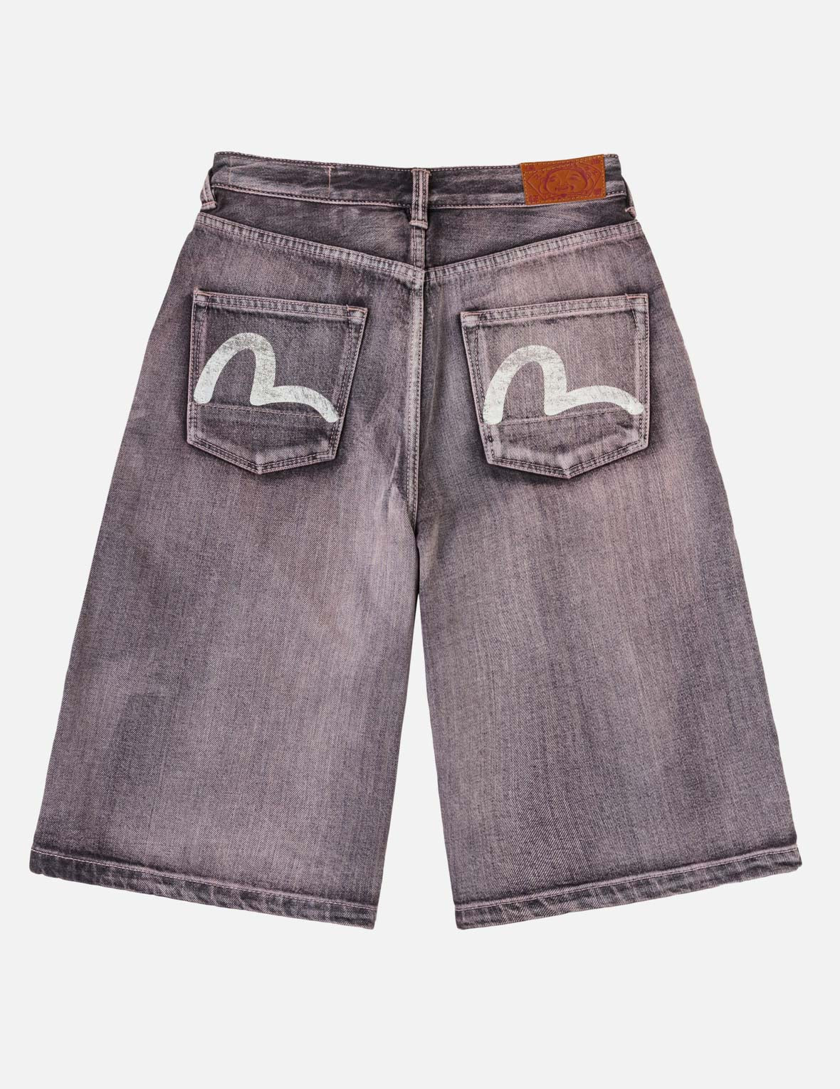 Seagull Print Multi-Pocket Denim Shorts - Image 4