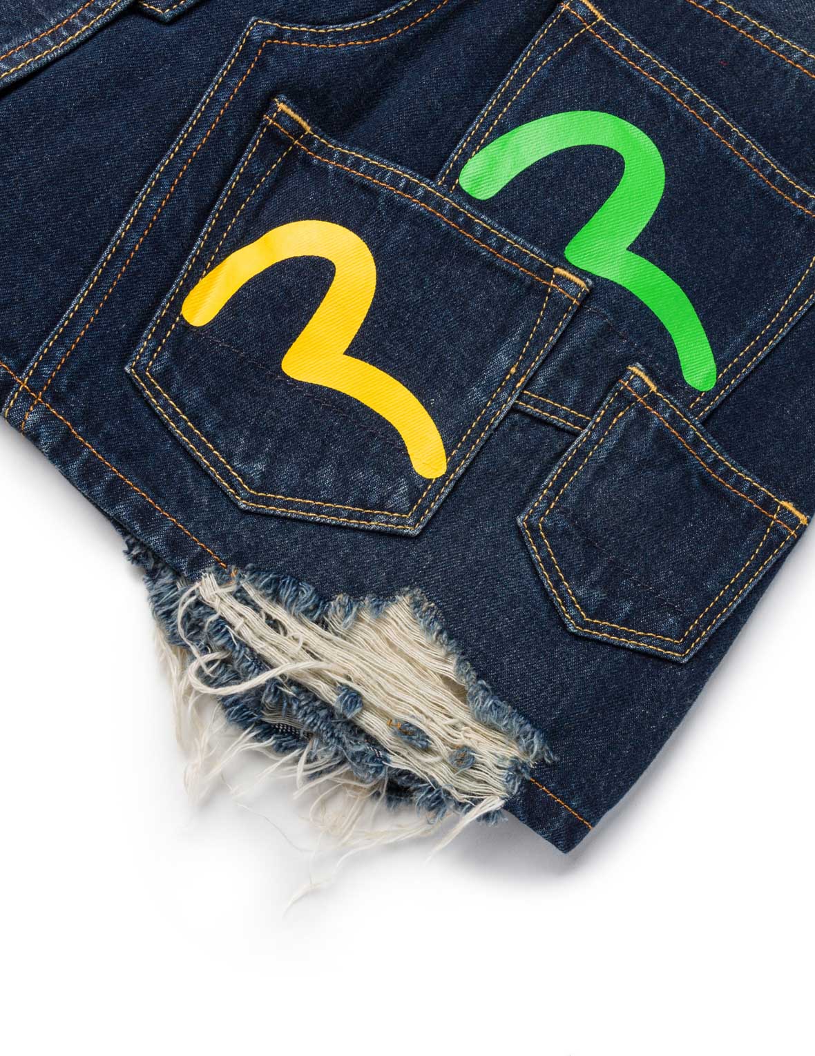 Seagull Print Multi-Pocket Denim Skirt - Image 7
