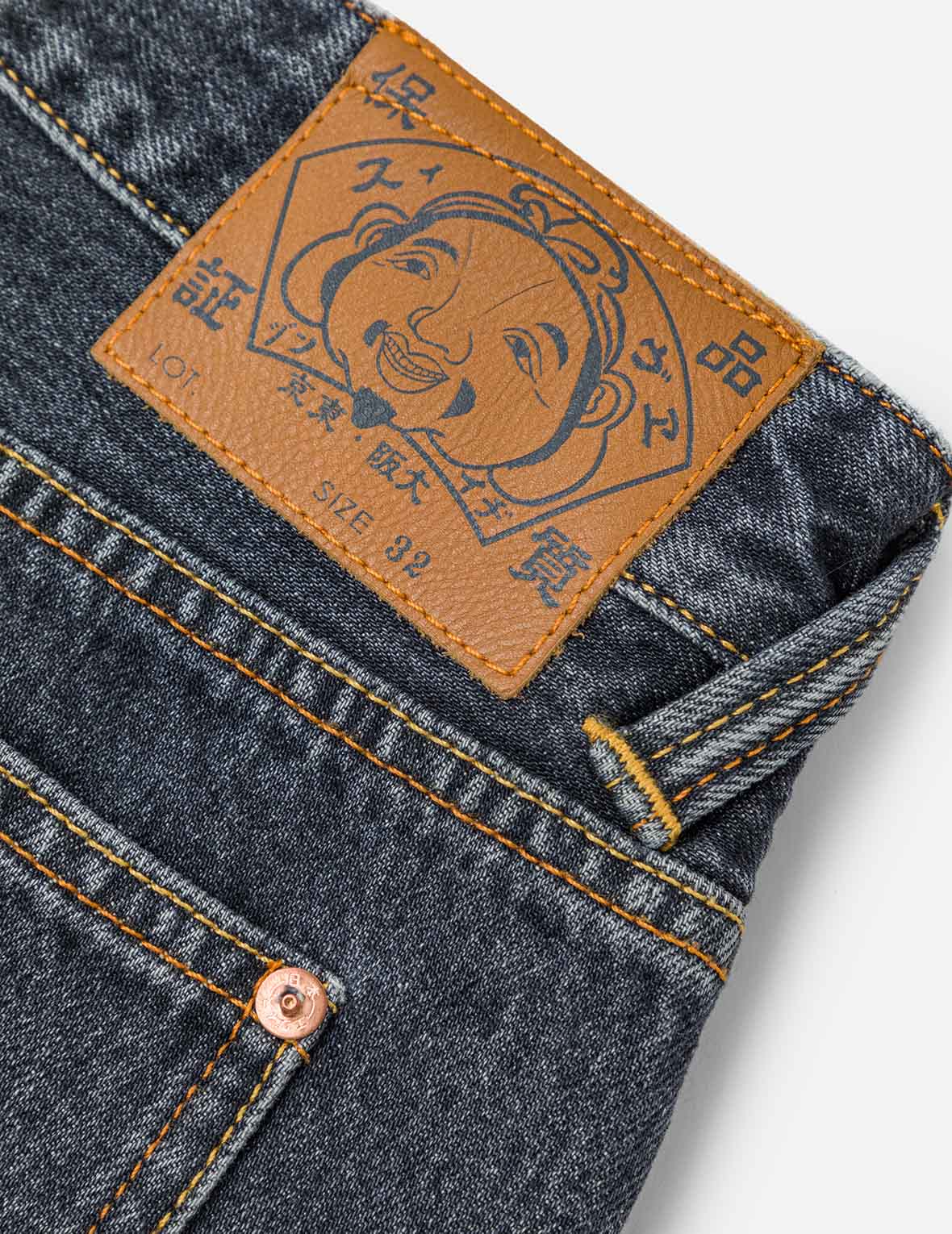 Seagull Print Pockets Oversized Worker Denim Shorts - Image 13