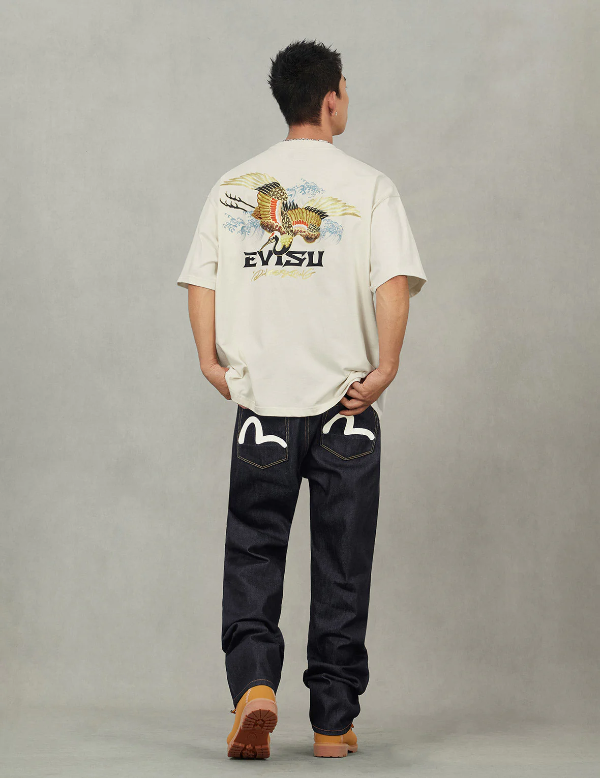Seagull Print Pockets Regular Fit Jeans #2020 - Image 6