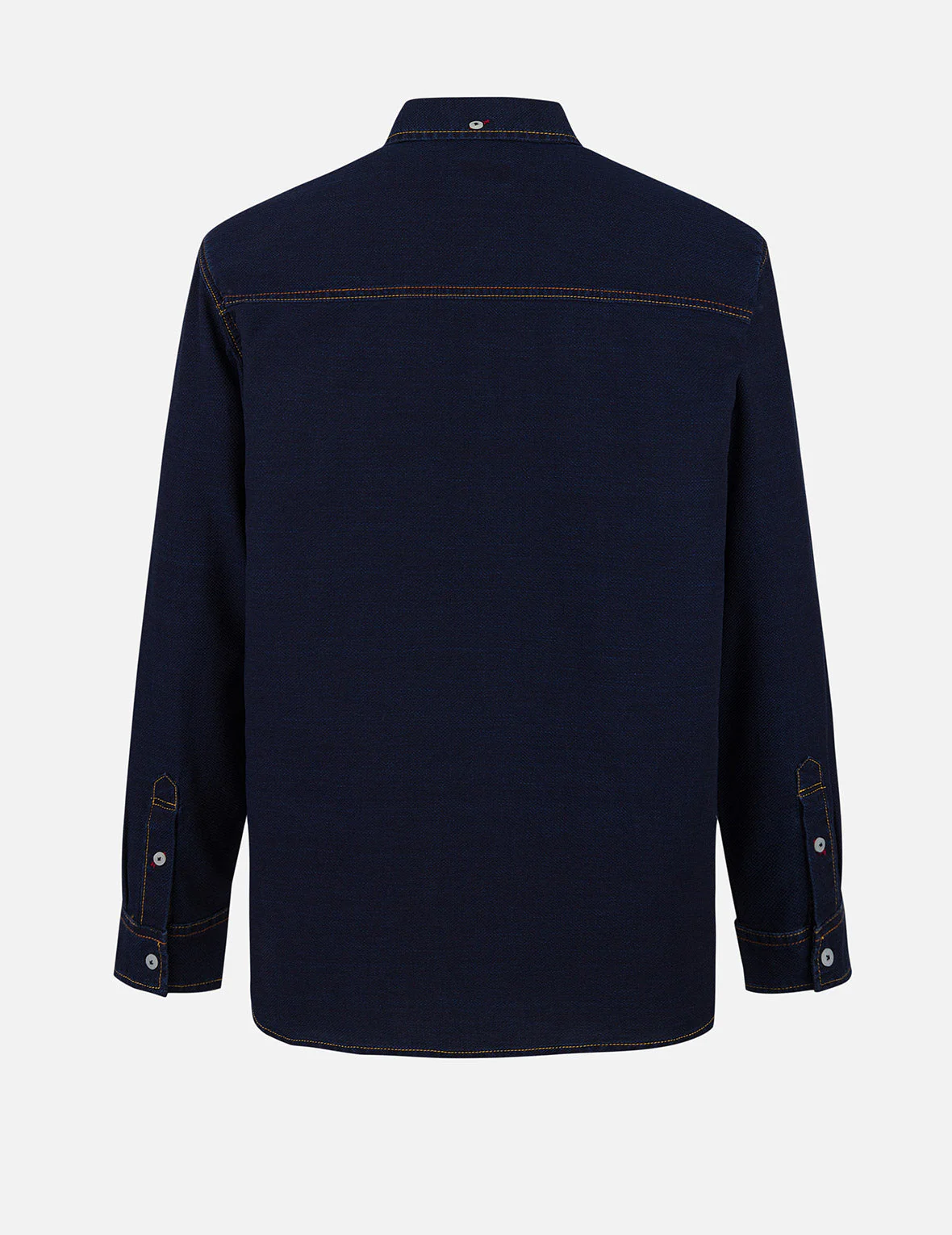 Seagull Print Regular Fit Denim Shirt - Image 2