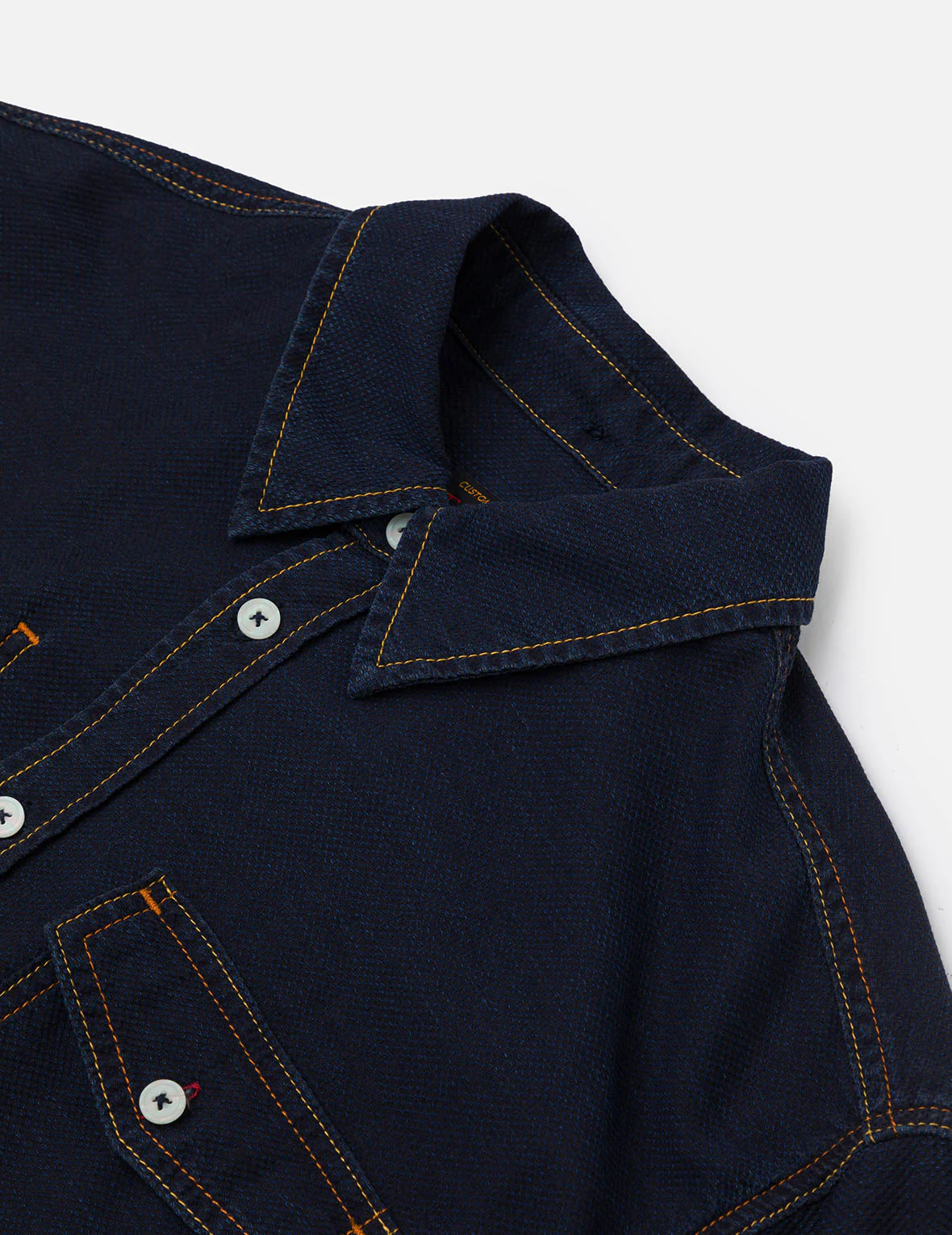 Seagull Print Regular Fit Denim Shirt - Image 5