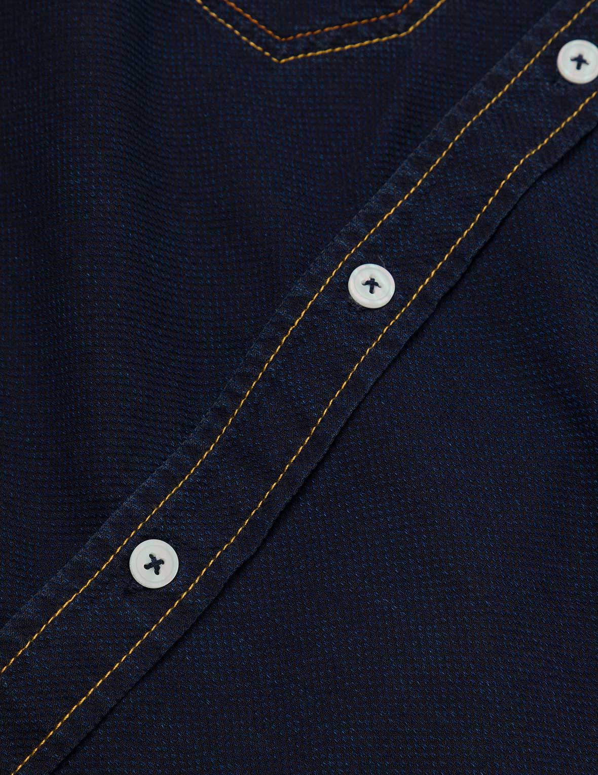 Seagull Print Regular Fit Denim Shirt - Image 6