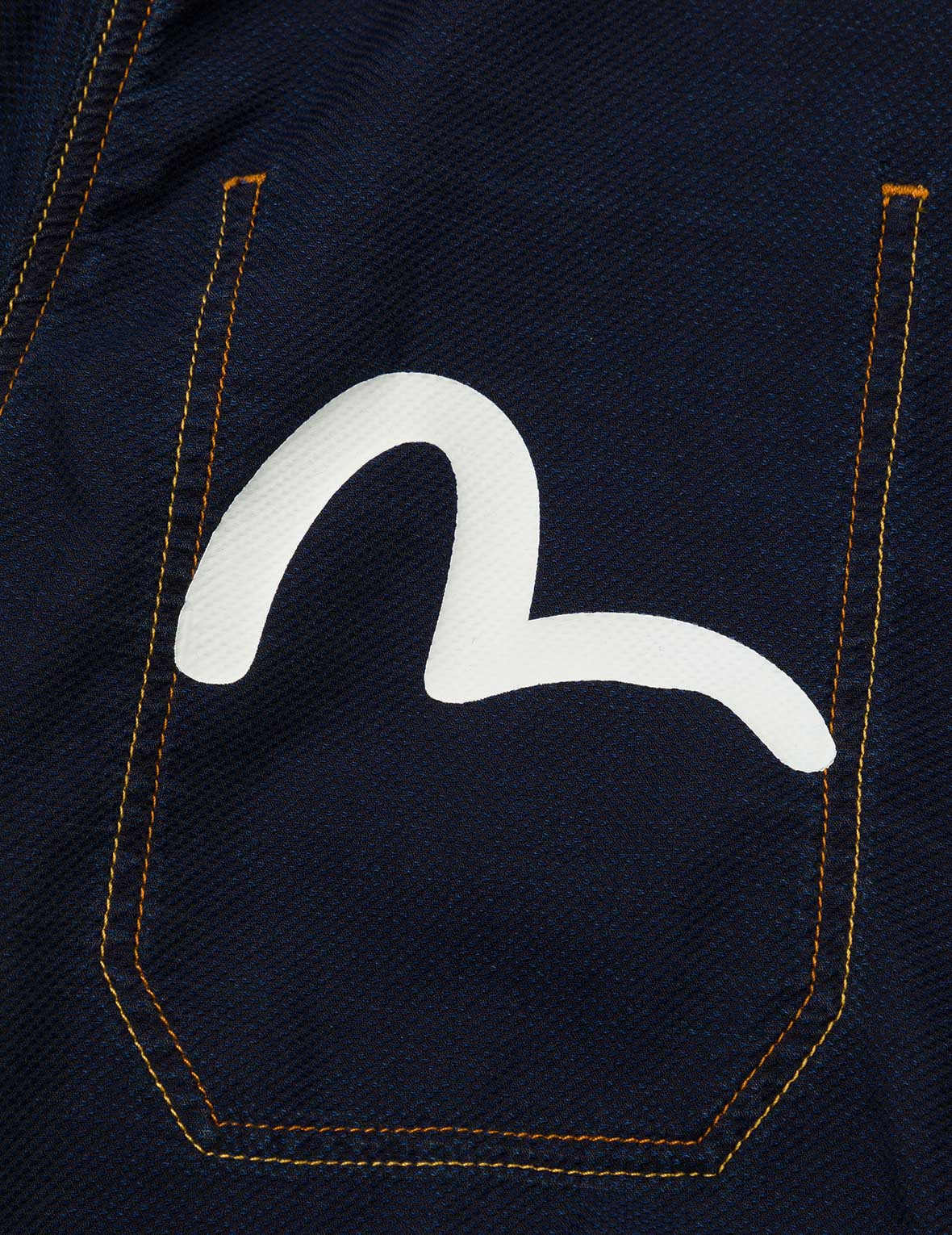 Seagull Print Regular Fit Denim Shirt - Image 7