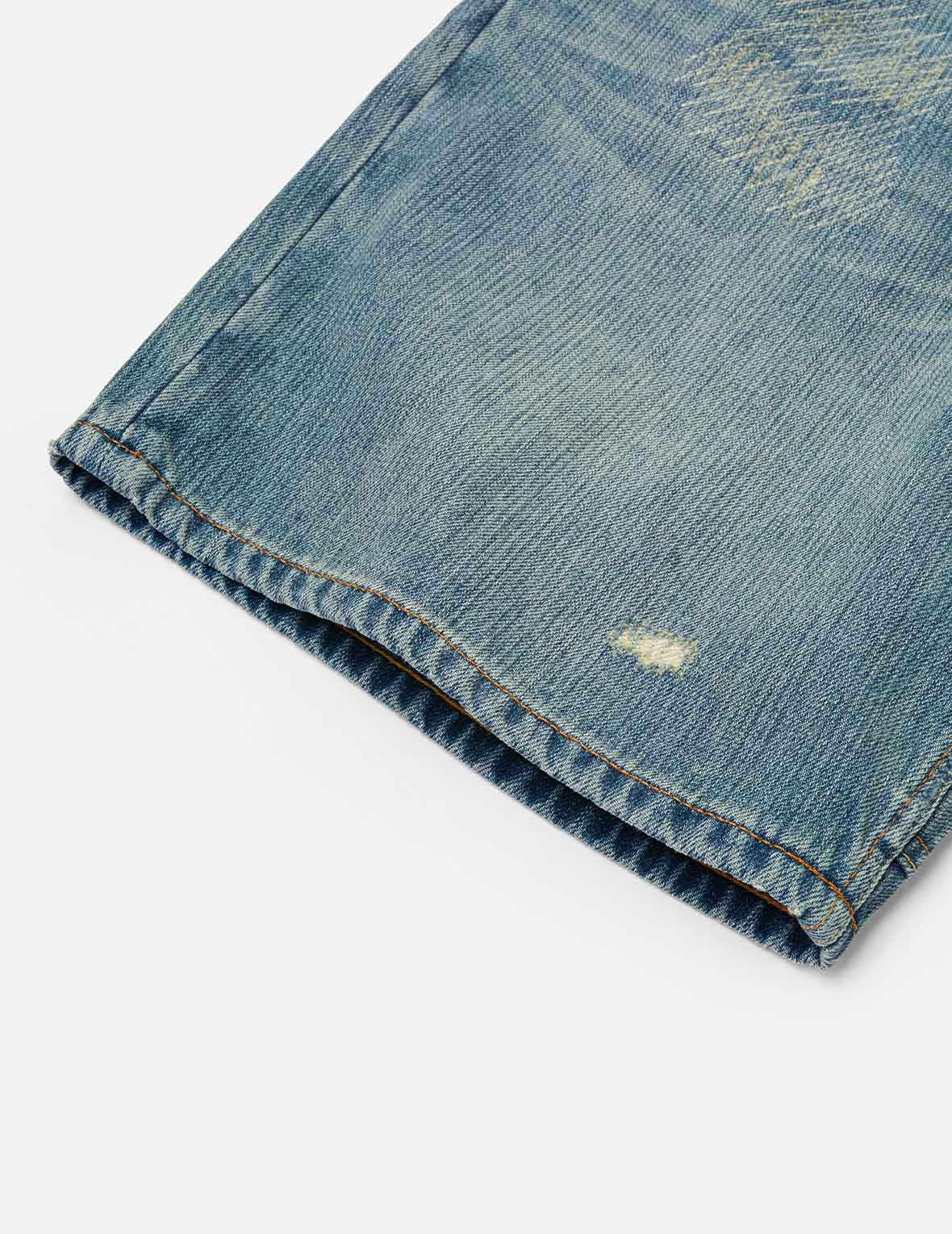 Seagull Print Regular Fit Denim Shorts - Image 11