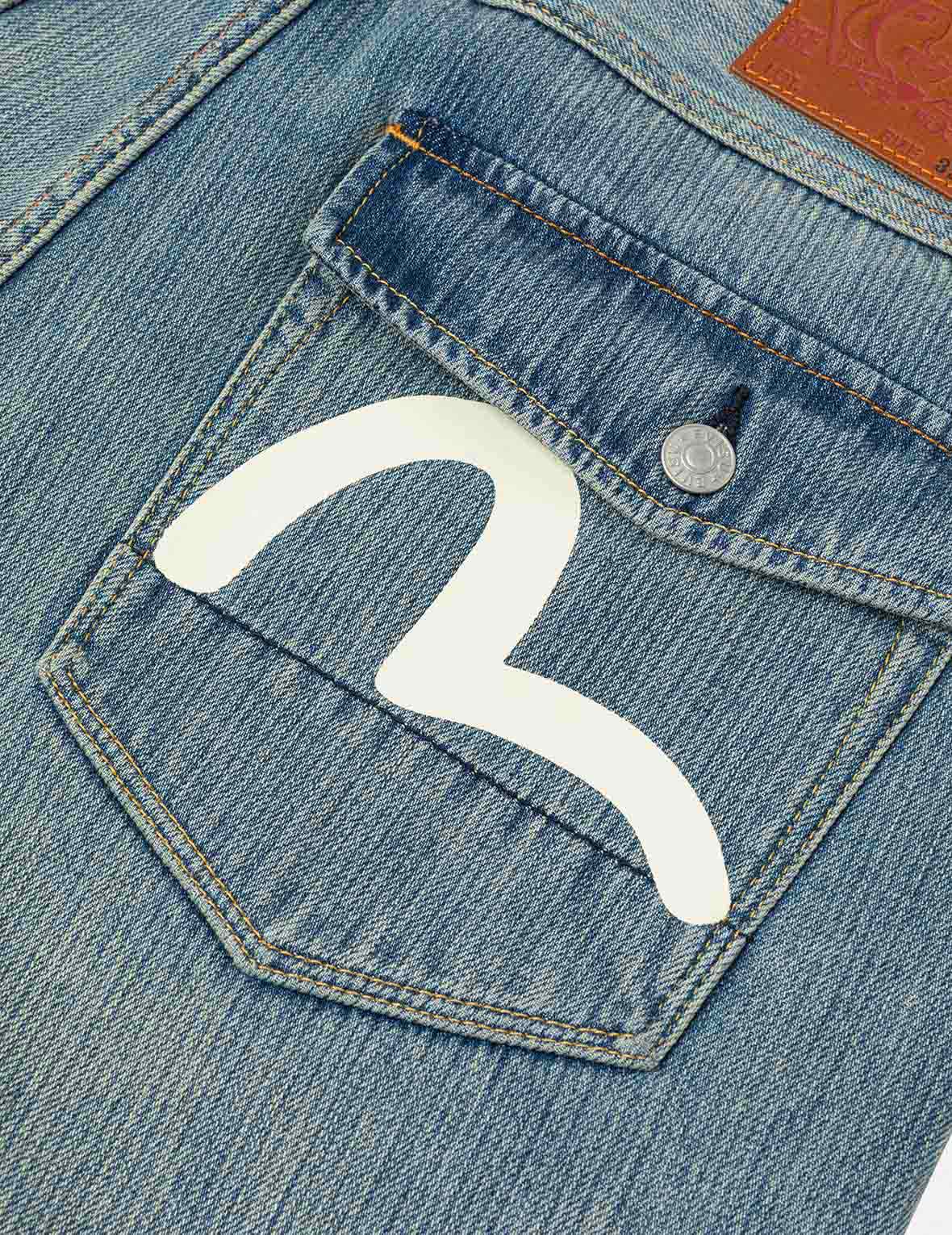 Seagull Print Regular Fit Denim Shorts - Image 5