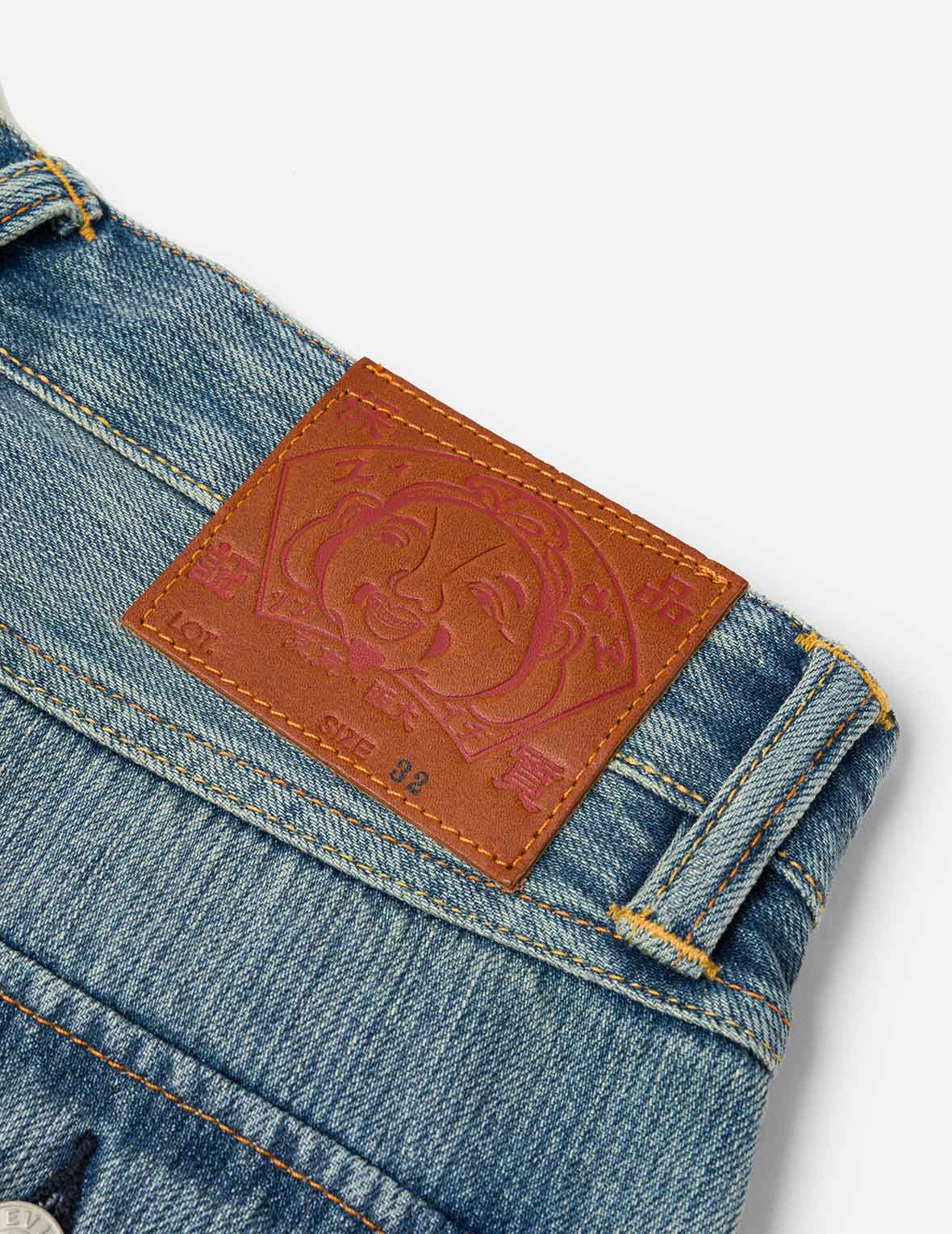 Seagull Print Regular Fit Denim Shorts - Image 7