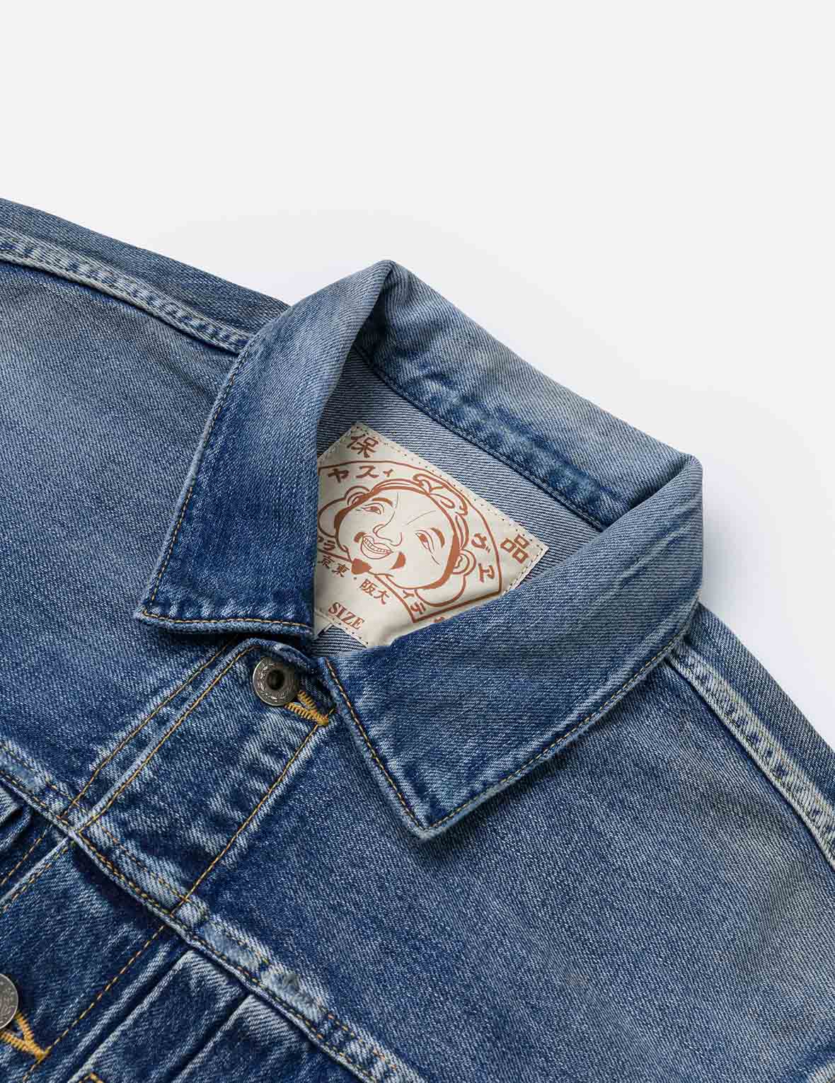 Seagull Print Regular Fit Denim Trucker Jacket - Image 20