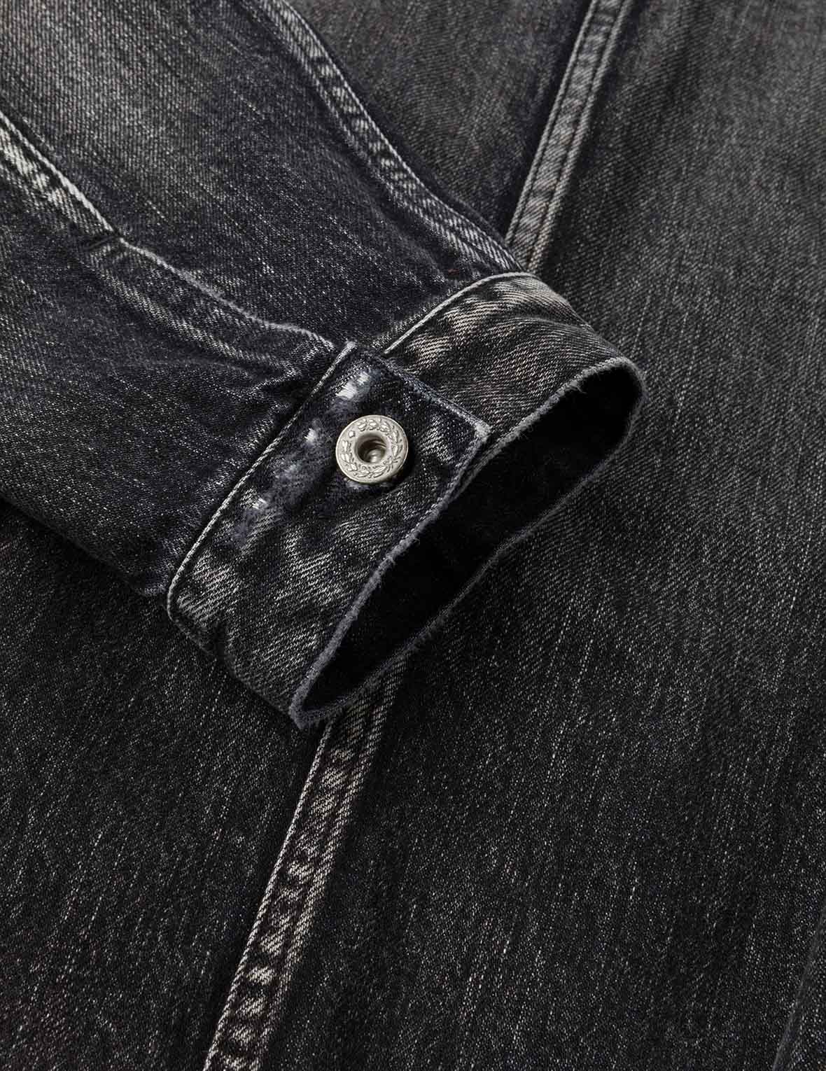 Seagull Print Regular Fit Denim Trucker Jacket - Image 23