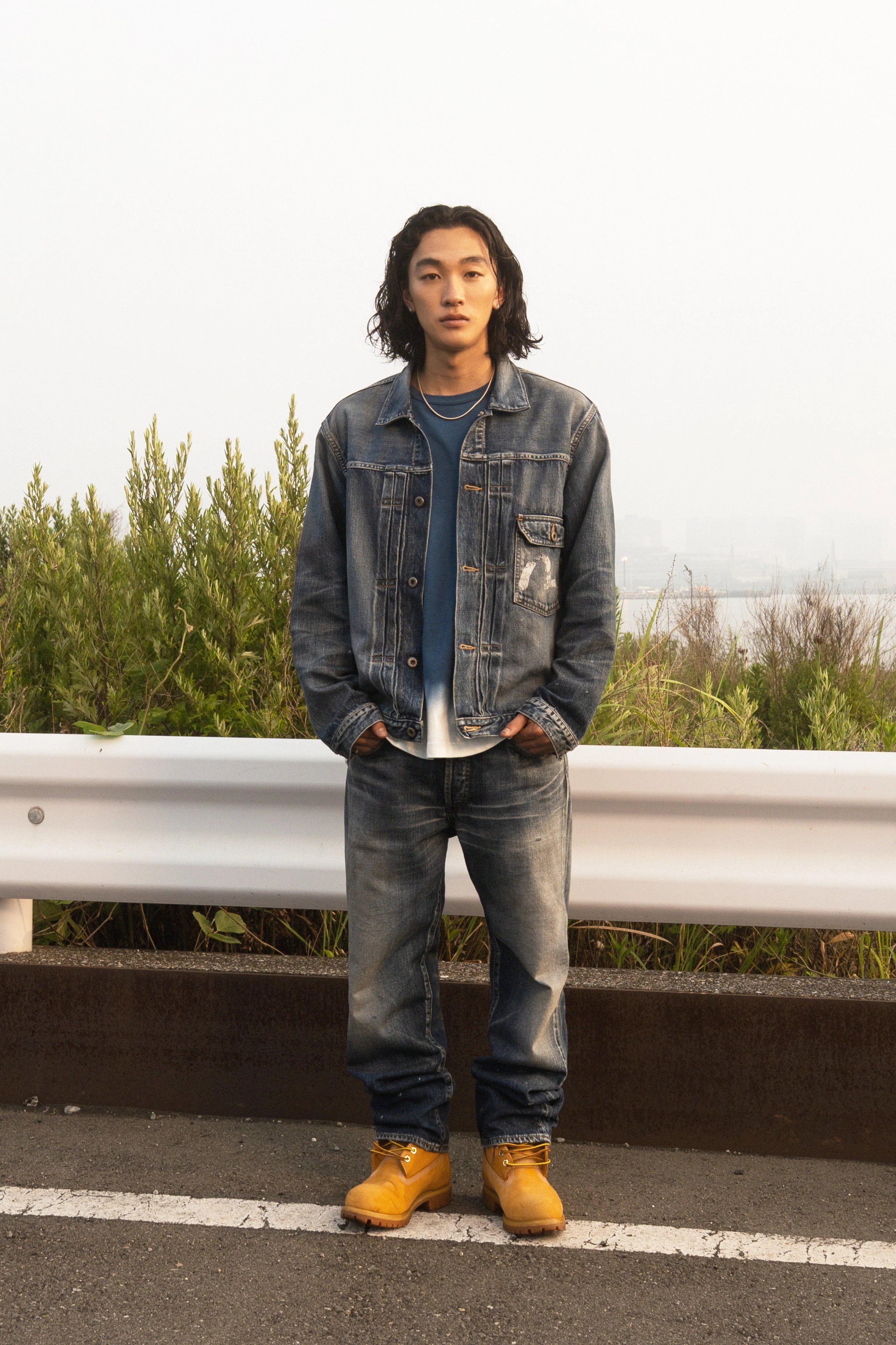 Seagull Print Regular Fit Denim Trucker Jacket - Image 27