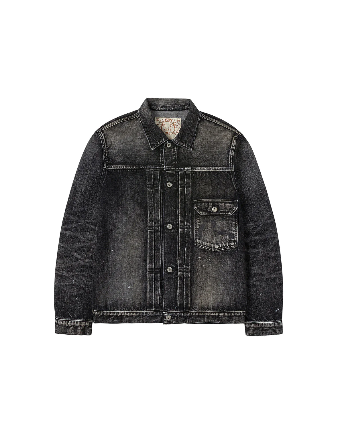 Seagull Print Regular Fit Denim Trucker Jacket - Image 32