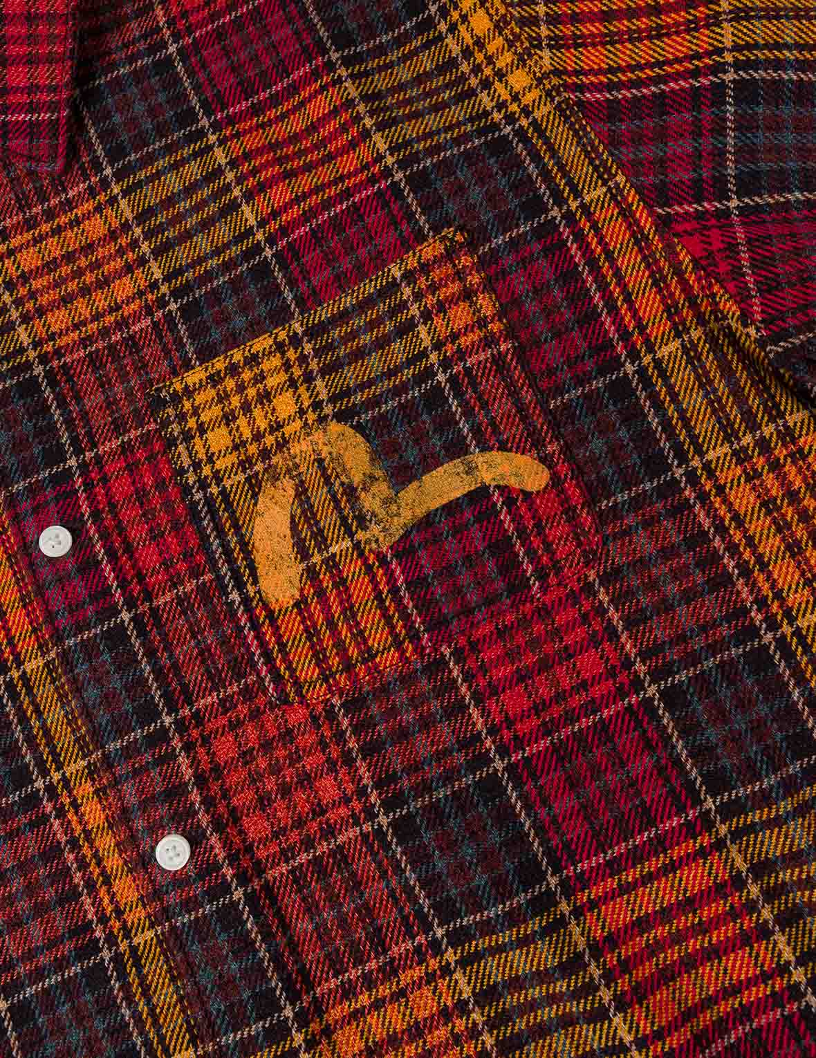 Seagull Print Regular Fit Flannel Check Shirt - Image 13