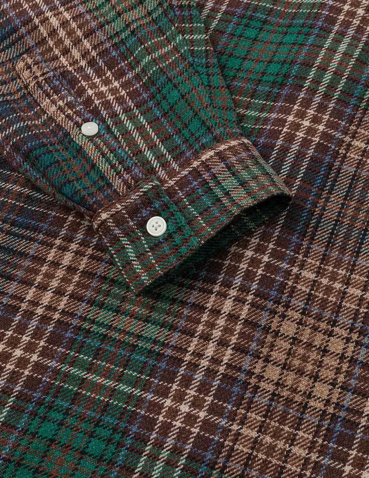 Seagull Print Regular Fit Flannel Check Shirt - Image 20