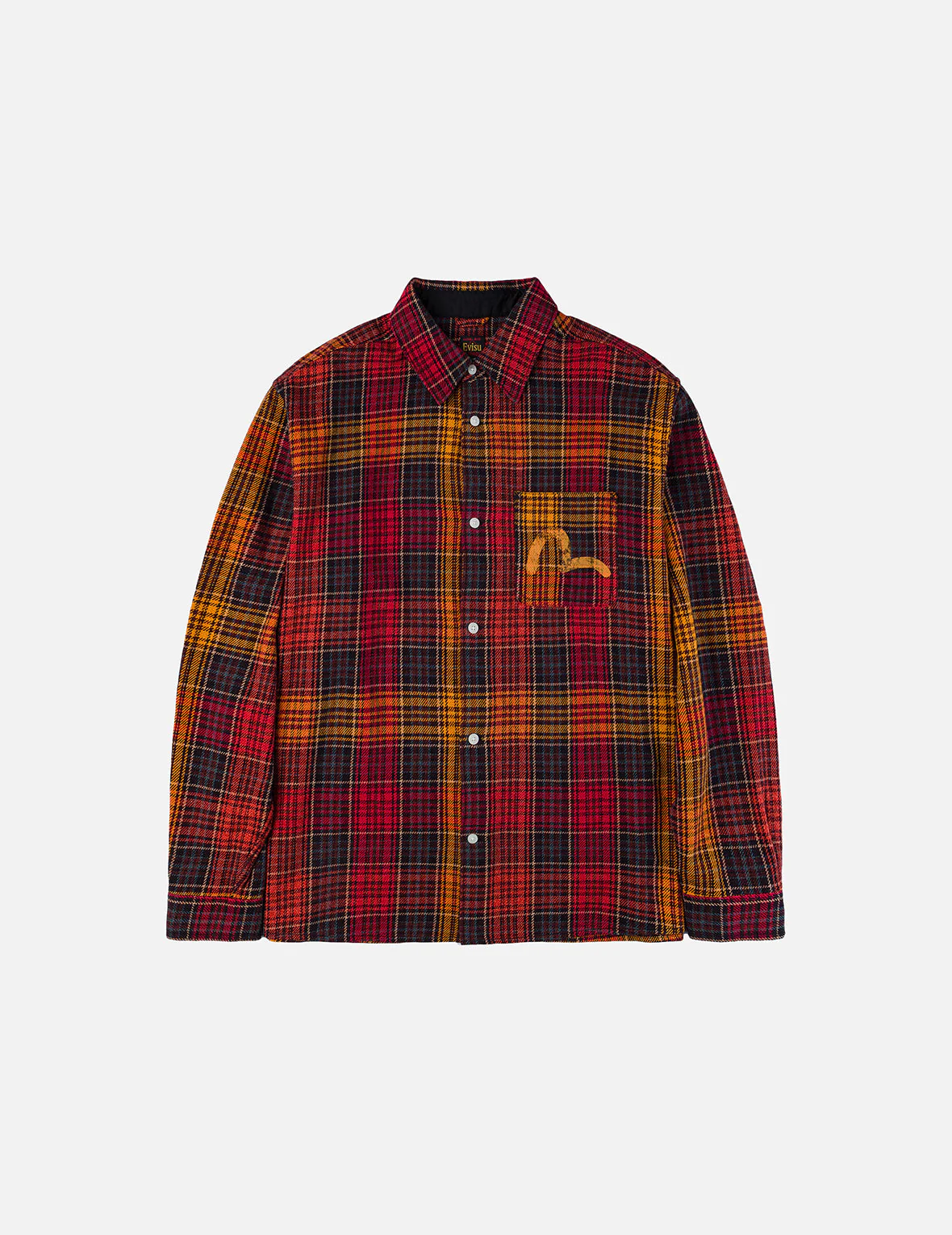 Seagull Print Regular Fit Flannel Check Shirt - Image 5