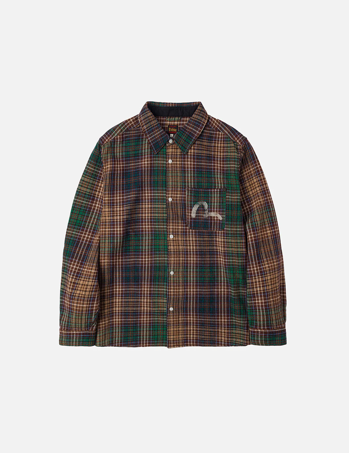 Seagull Print Regular Fit Flannel Check Shirt - Image 6