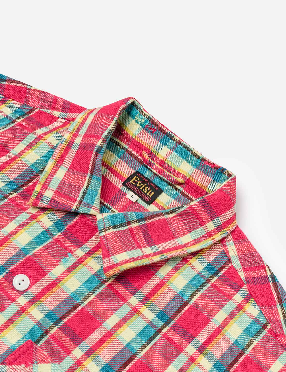 Seagull Print Relax Fit Plaid Flannel Shirt - Image 9