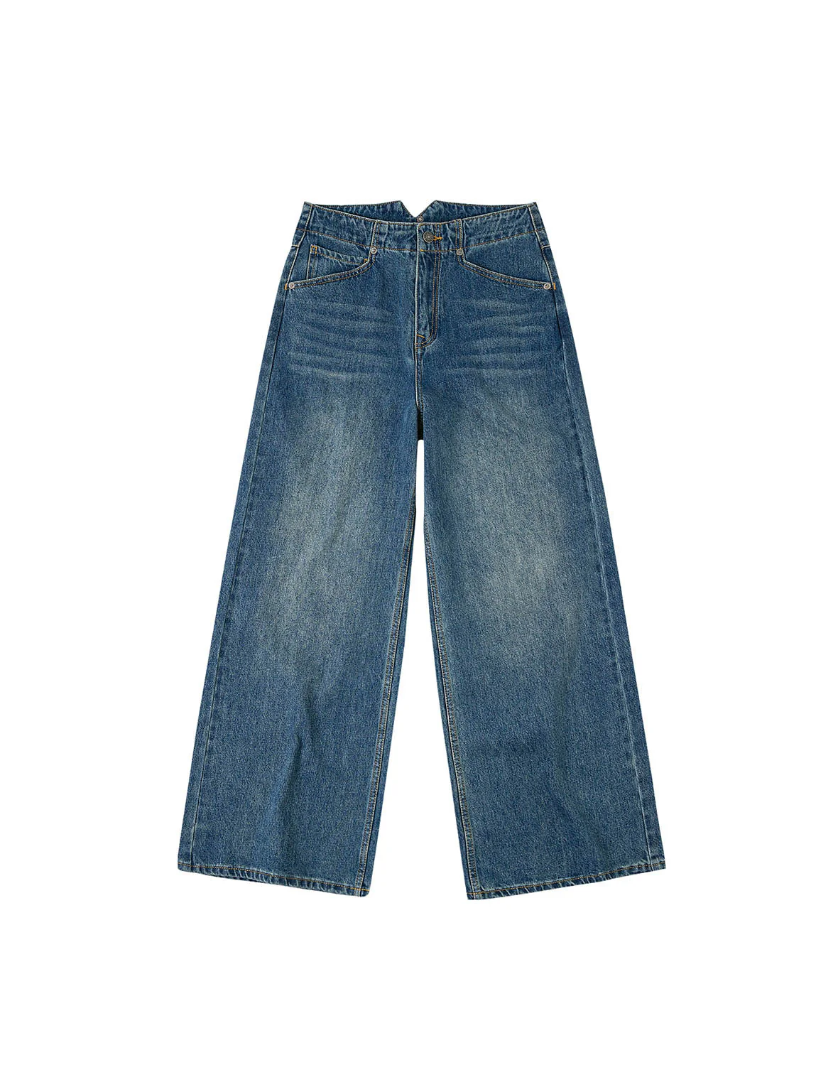 Seagull Print Wide-Leg Jeans - Image 2