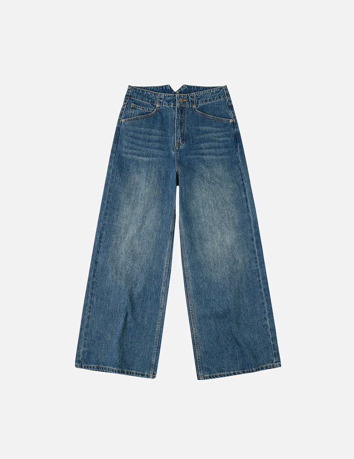 Seagull Print Wide-Leg Jeans - Image 4