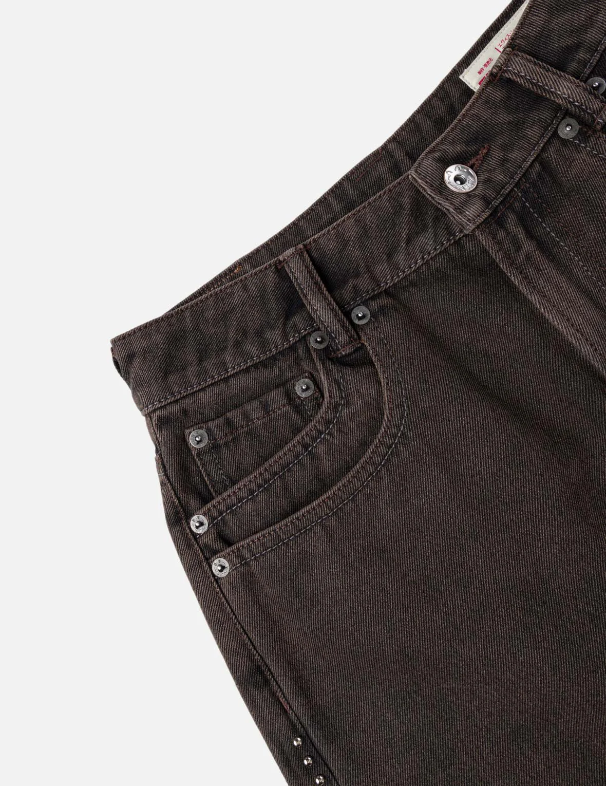Graphic Rhinestones Denim Shorts - Image 10