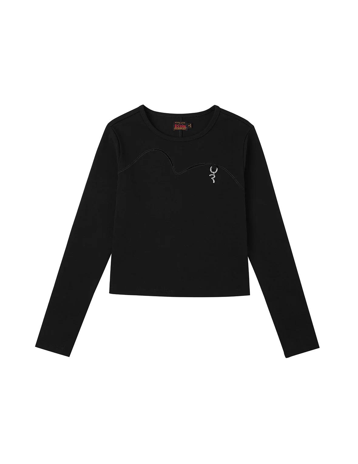 Seagull-shaped Cutout Design Fashion Fit Long-sleeve Top - Image 11
