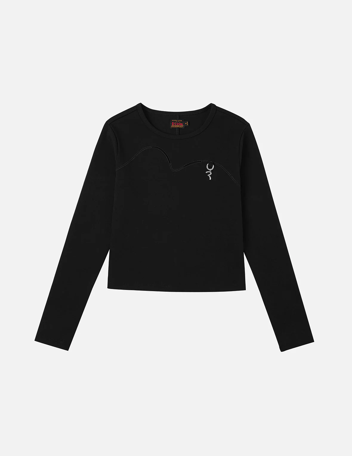 Seagull-shaped Cutout Design Fashion Fit Long-sleeve Top - Image 3