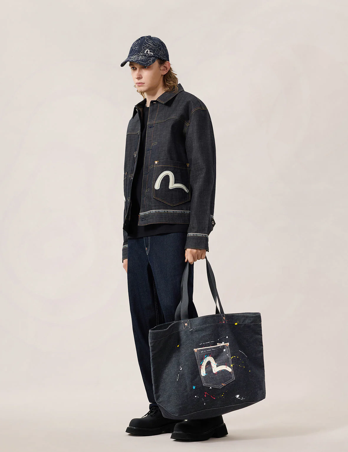 Seagull Splash Denim Tote Bag - Image 5
