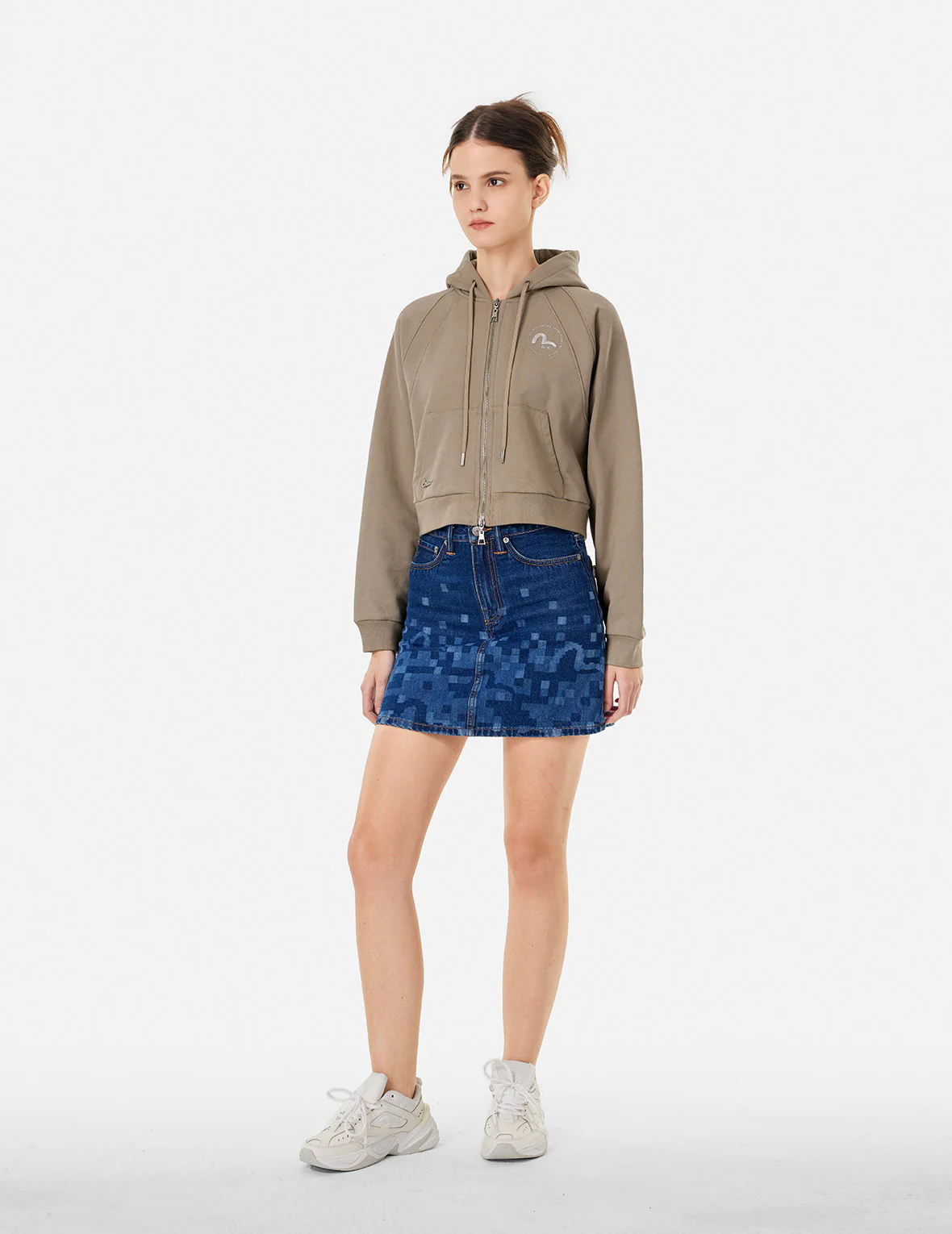Segull Print Cropped Zip-Up Sweatshirt - Image 3