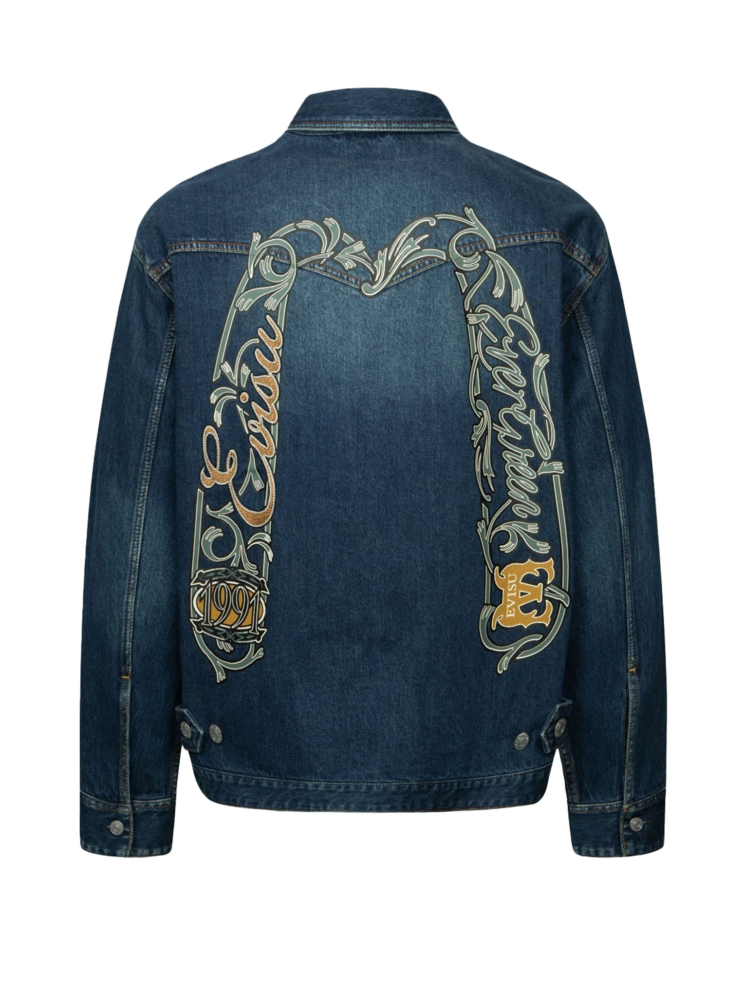 Sheridan Daicock Print and Seagull Embroidery Regular Fit Denim Shirt Jacket - Image 10
