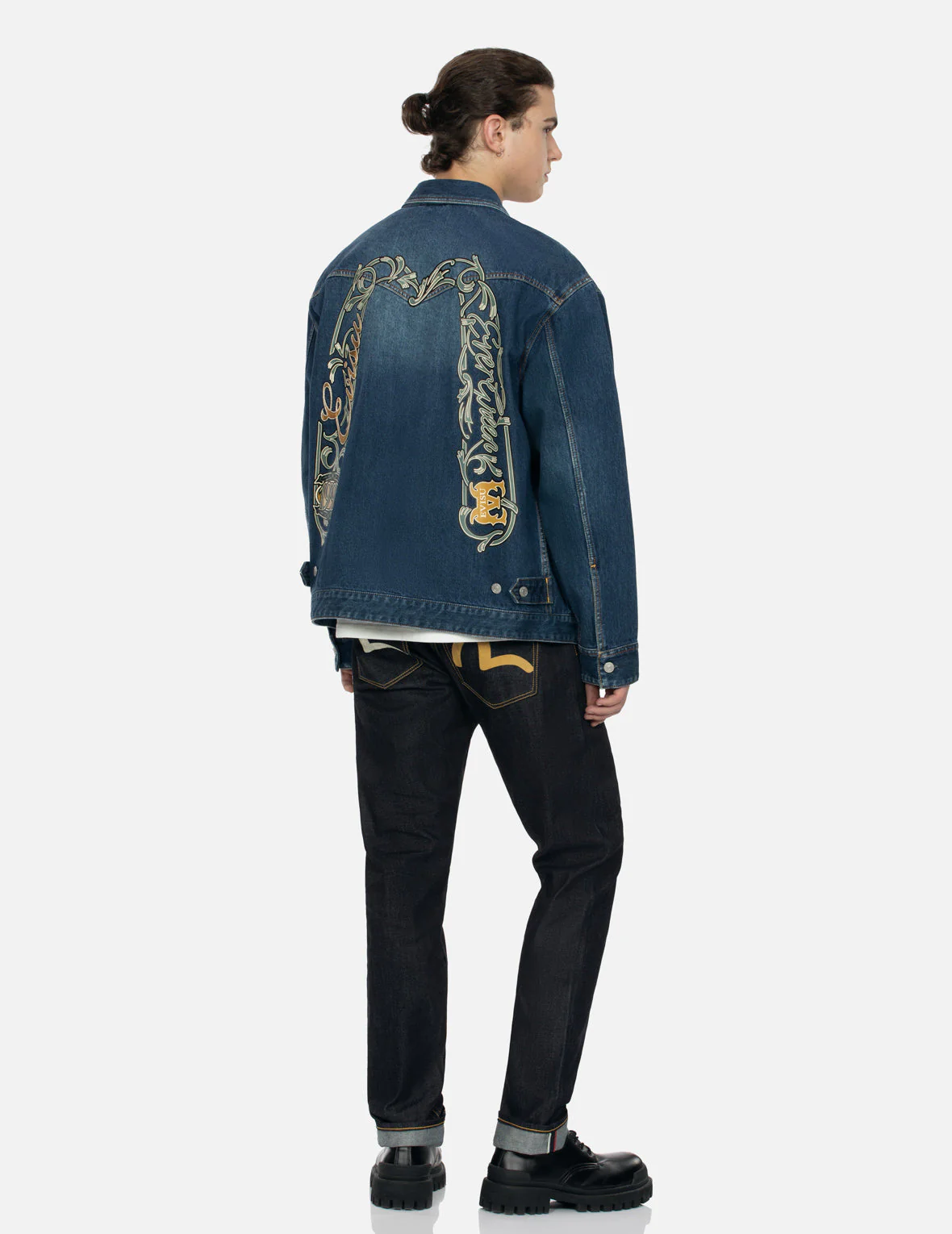 Sheridan Daicock Print and Seagull Embroidery Regular Fit Denim Shirt Jacket - Image 3
