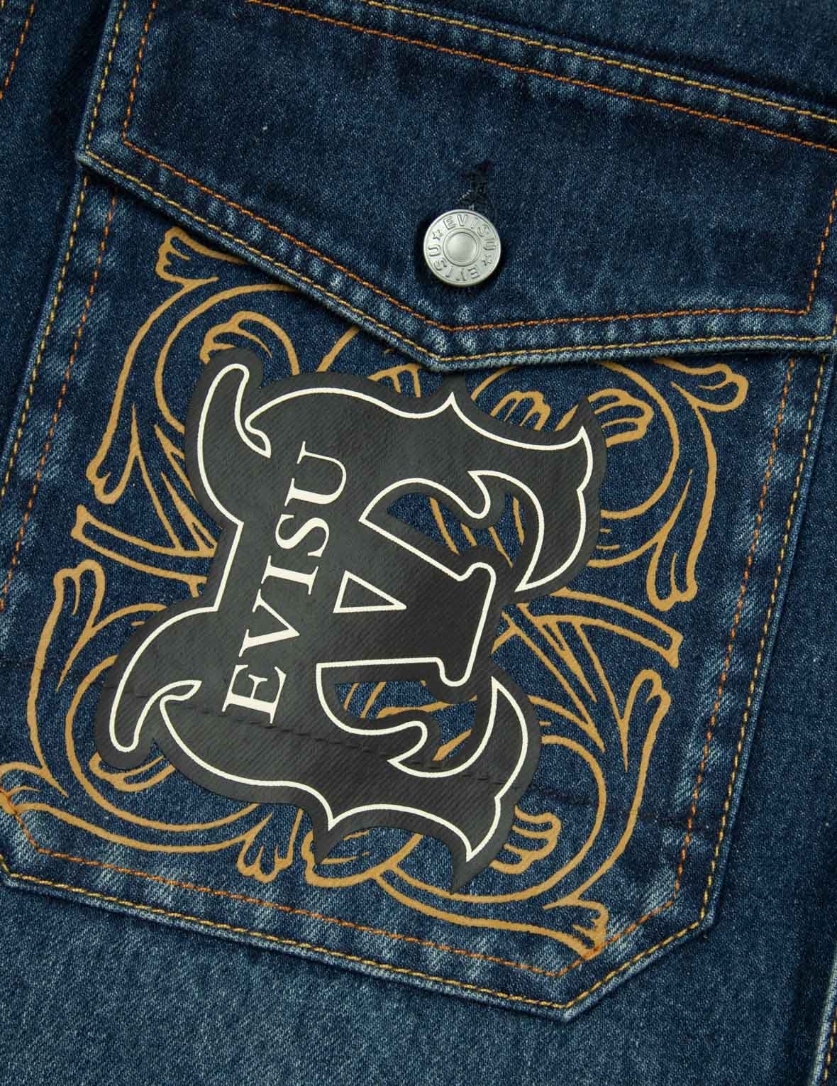 Sheridan Daicock Print and Seagull Embroidery Regular Fit Denim Shirt Jacket - Image 8