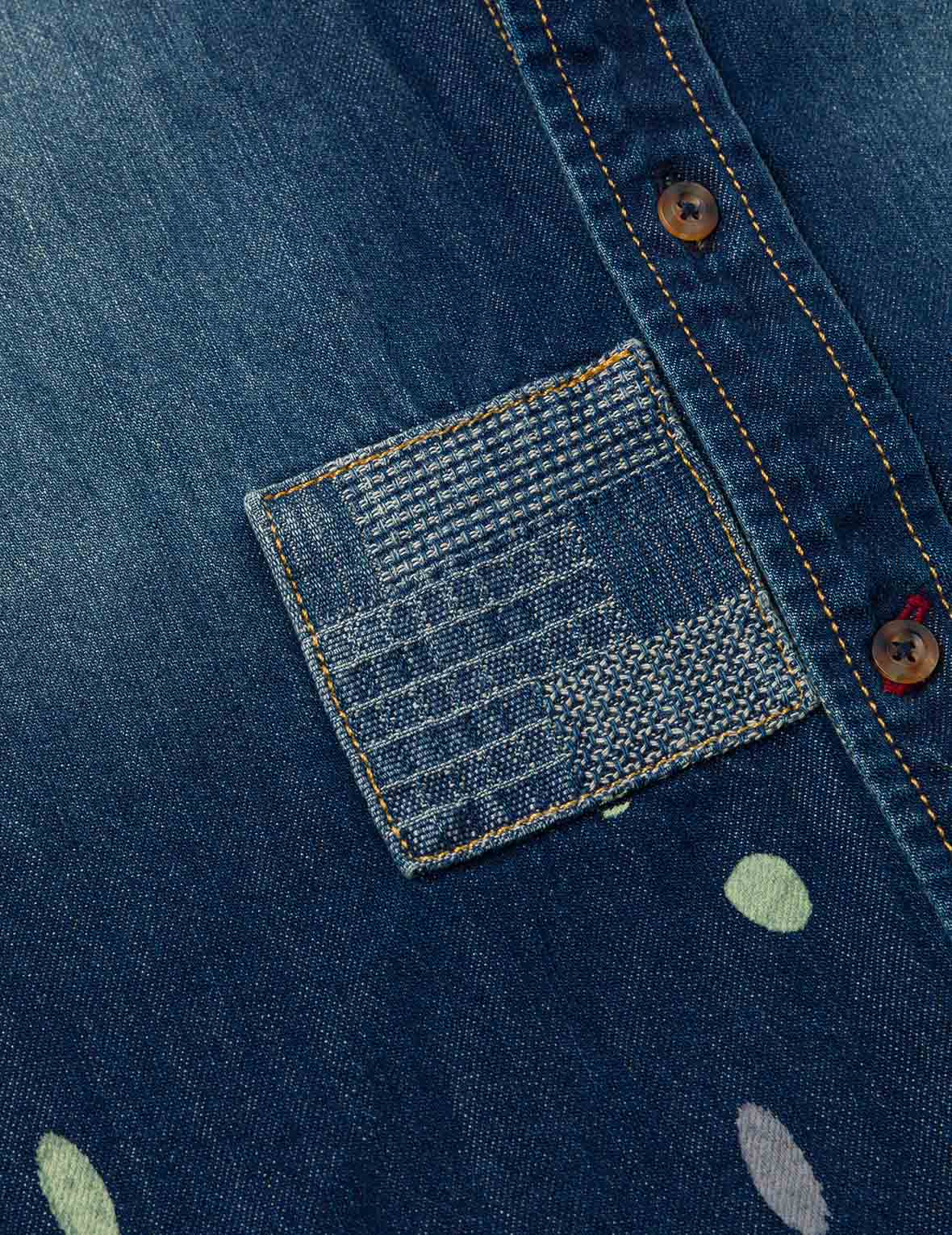 Shshiko Kamon Relax Fit Denim Shirt - Image 11