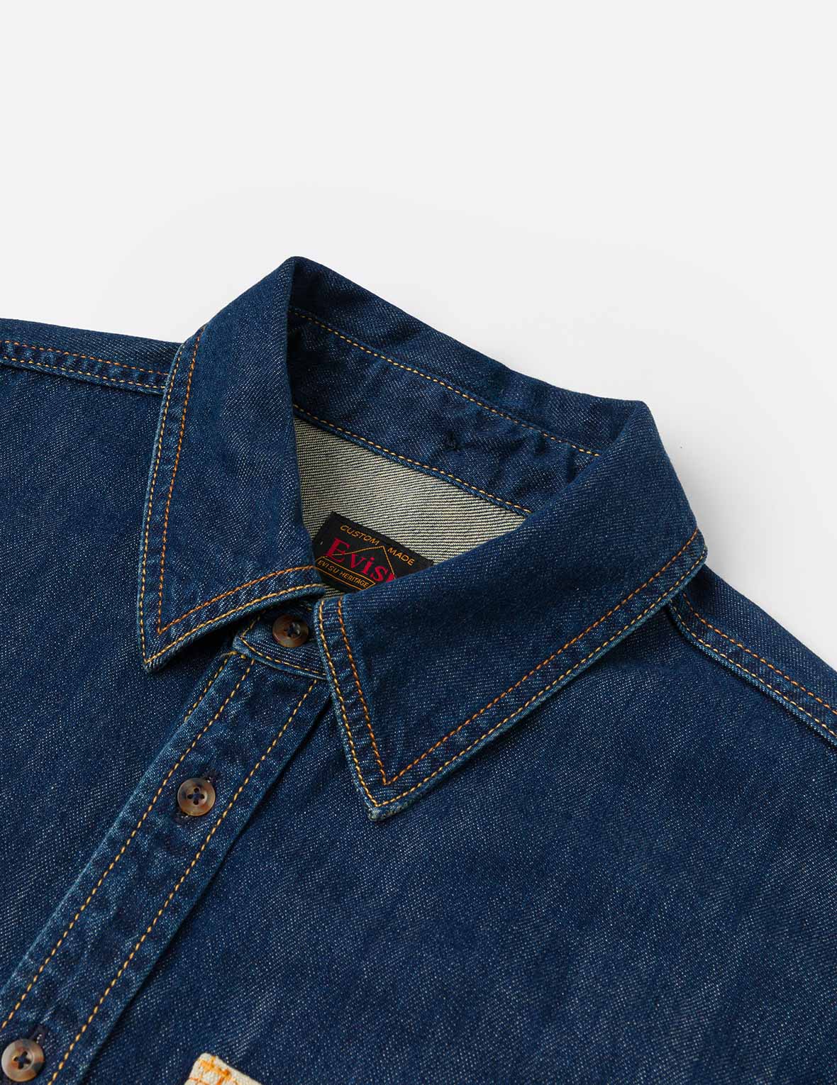 Shshiko Kamon Relax Fit Denim Shirt - Image 12