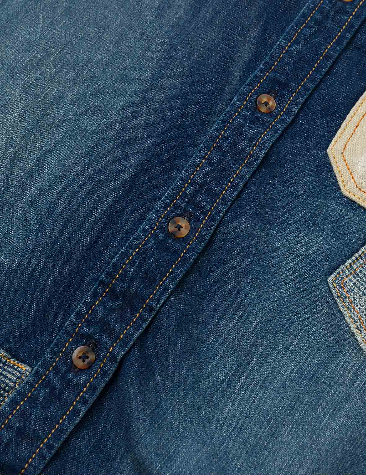 Shshiko Kamon Relax Fit Denim Shirt - Image 13