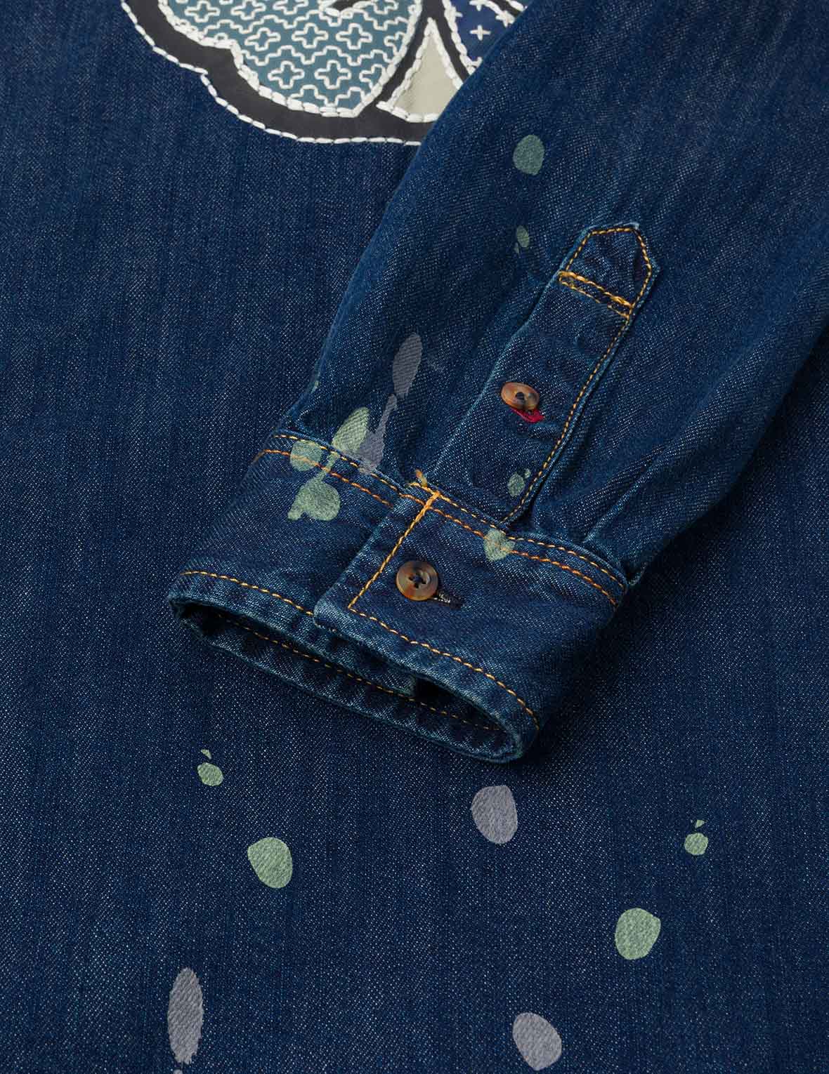 Shshiko Kamon Relax Fit Denim Shirt - Image 14