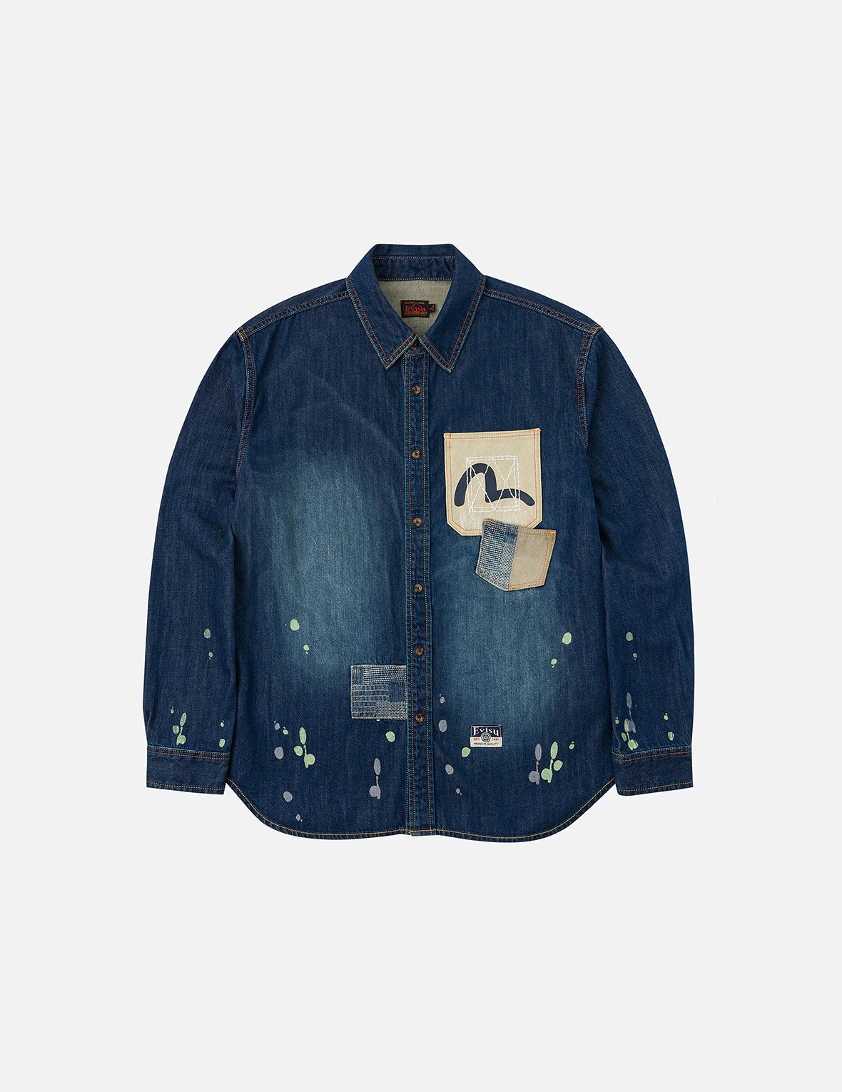 Shshiko Kamon Relax Fit Denim Shirt - Image 3