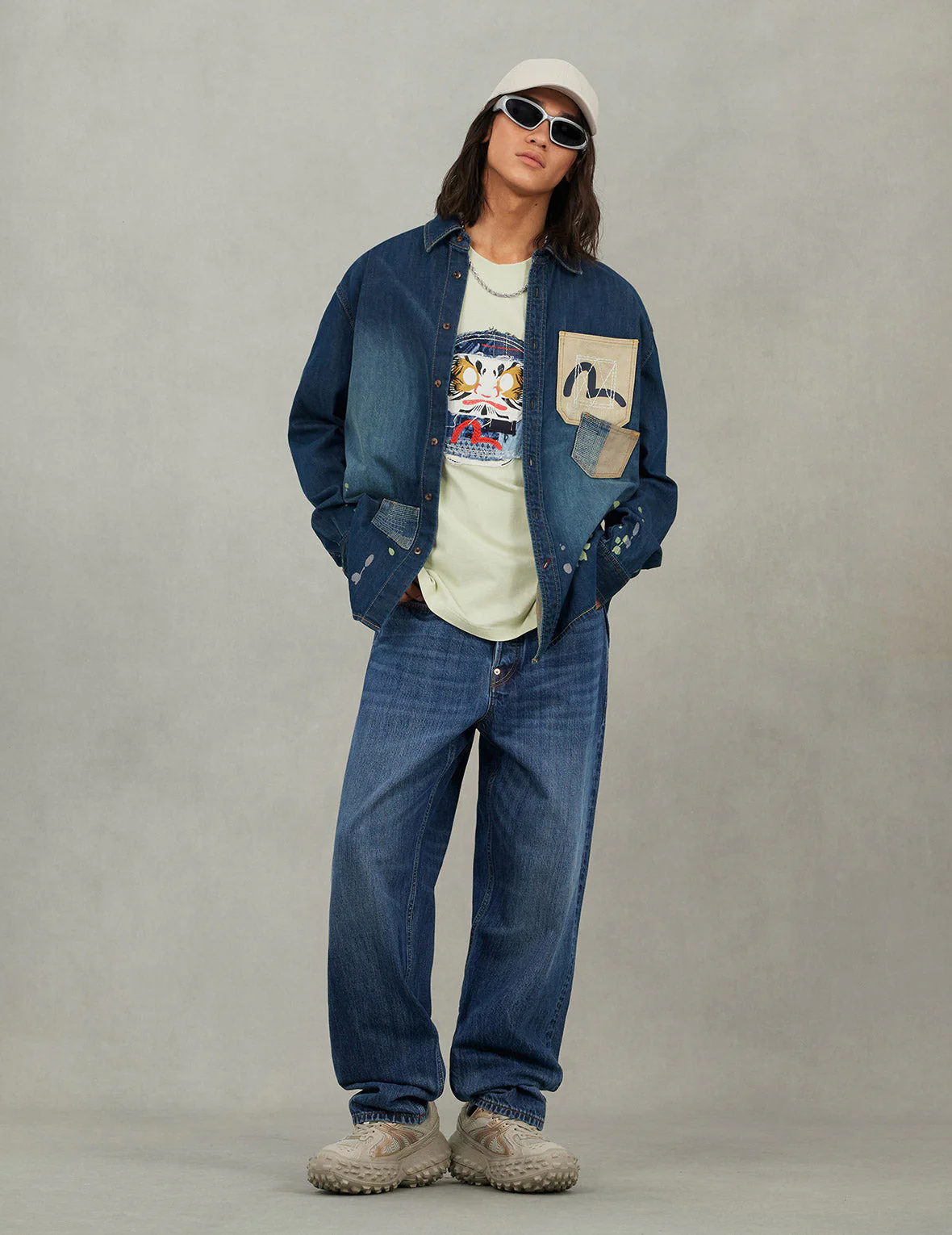 Shshiko Kamon Relax Fit Denim Shirt - Image 5