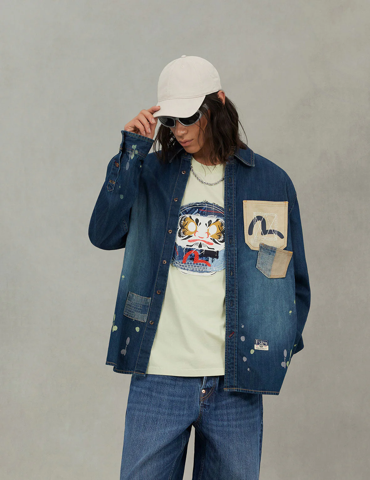 Shshiko Kamon Relax Fit Denim Shirt - Image 7