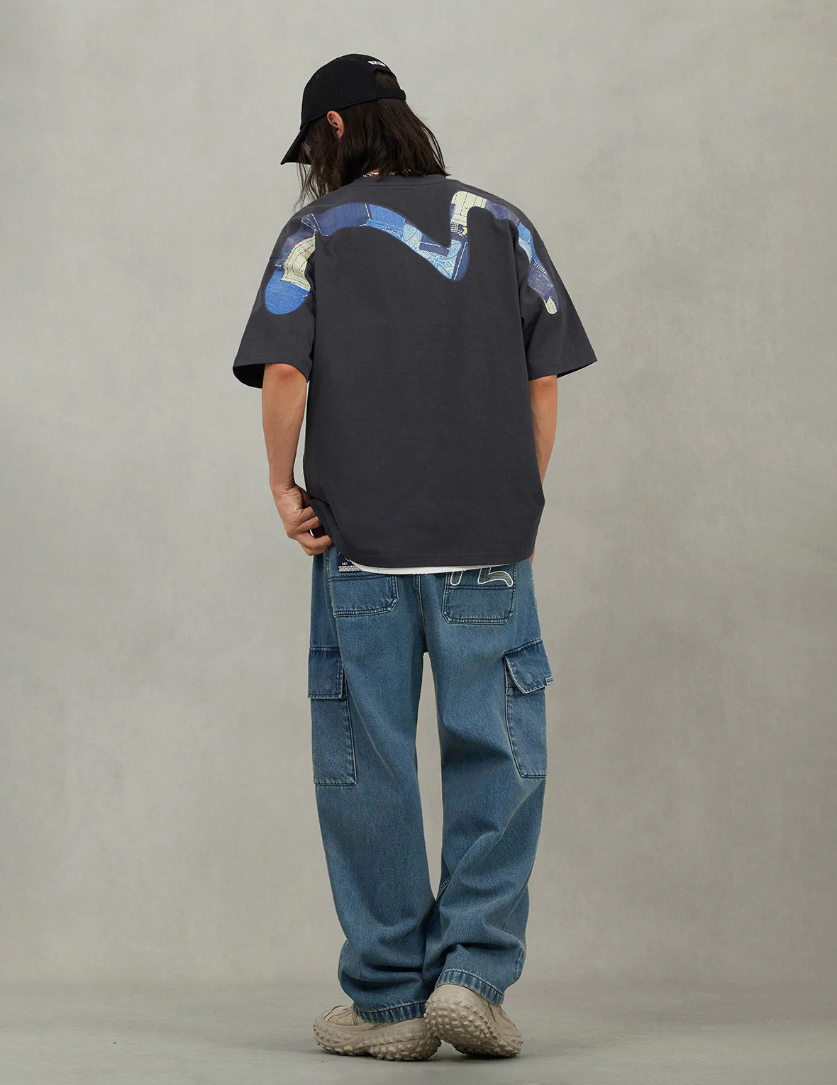 Shshiko Seagull Balloon Fit Cargo Jeans - Image 6