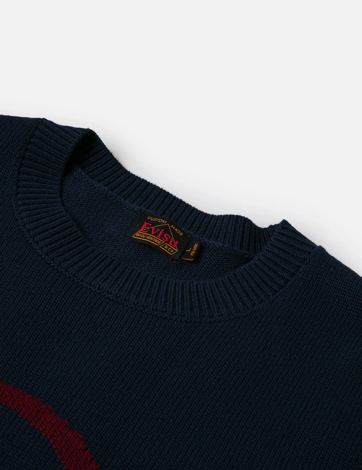Skull and Seagull Jacquard Oversized Color-Blocking Knit Sweater - Image 8